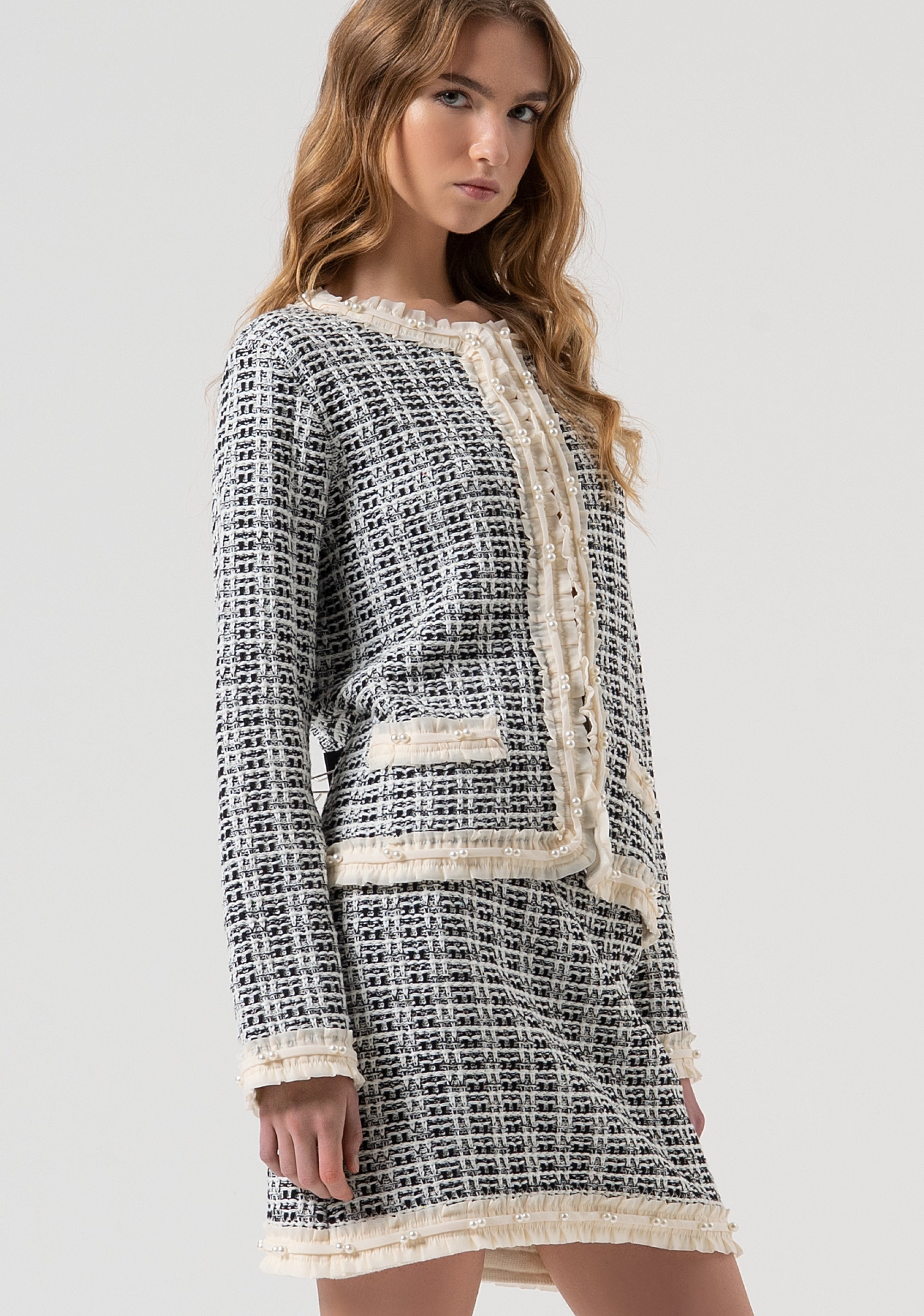 Cardigan regular fit with trimmings and pearls Fracomina FR25WT8028K51601-054-3