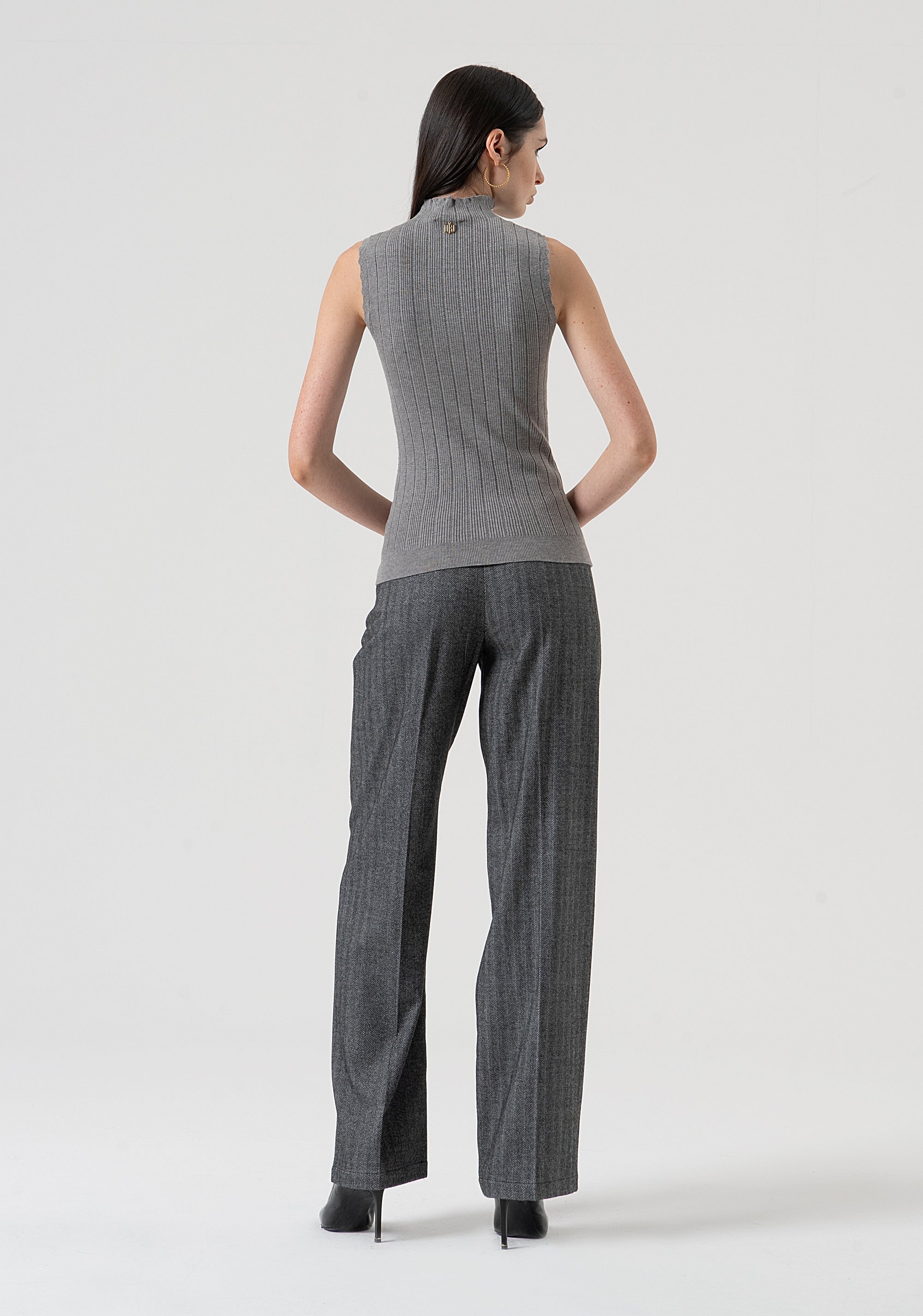 Pant regular fit with herringbone pattern Fracomina FR25WV2004W492W5-159-3