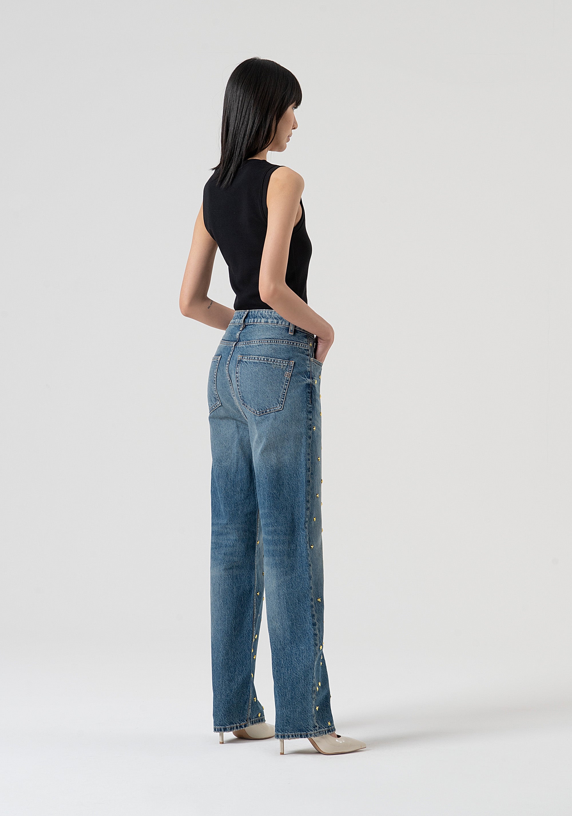 Jeans flare made in denim with middle wash Fracomina FR25WV2021D419R9-337-4