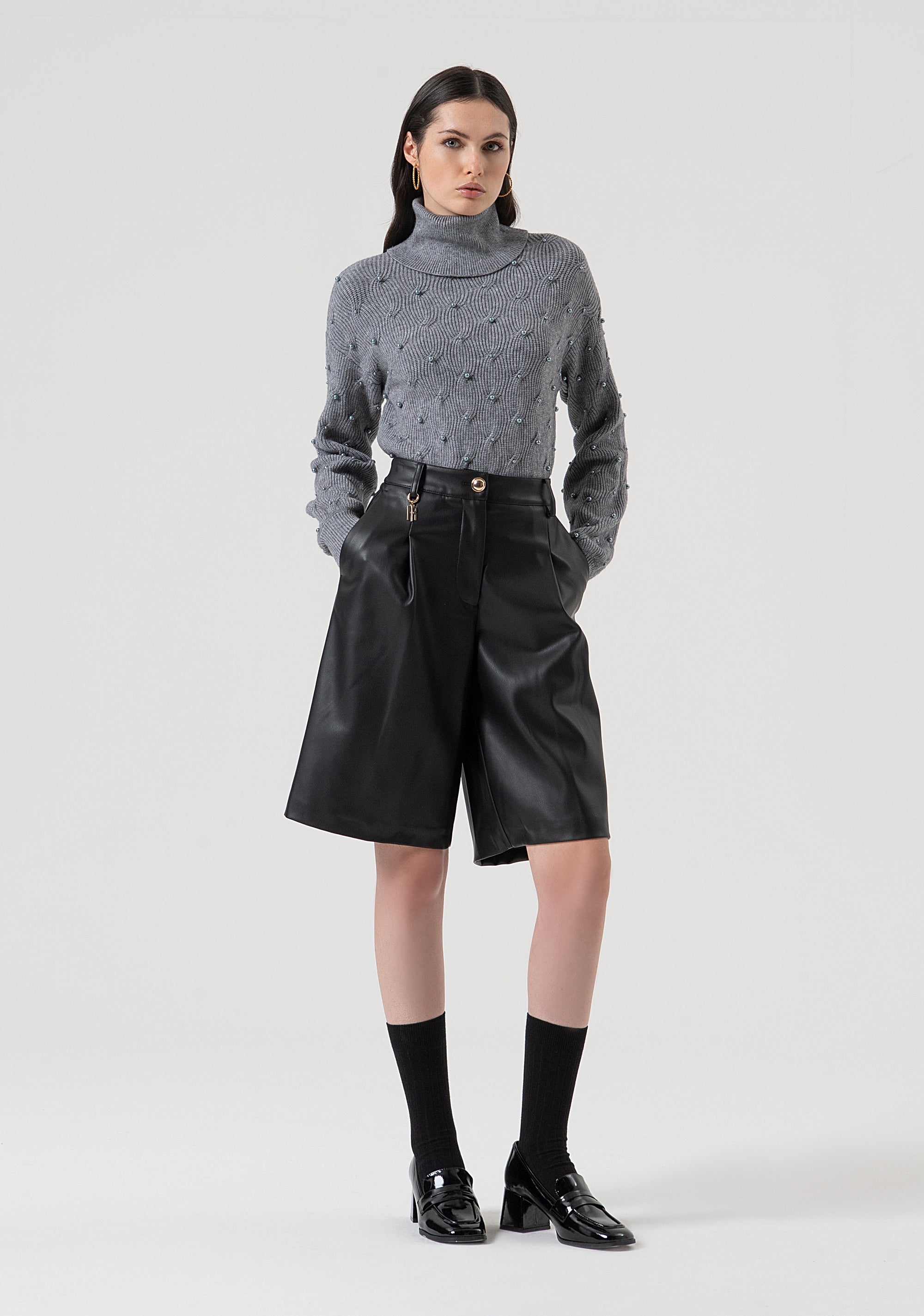 Bermuda flare with high waist Fracomina FR25WV6004P41101-053-1