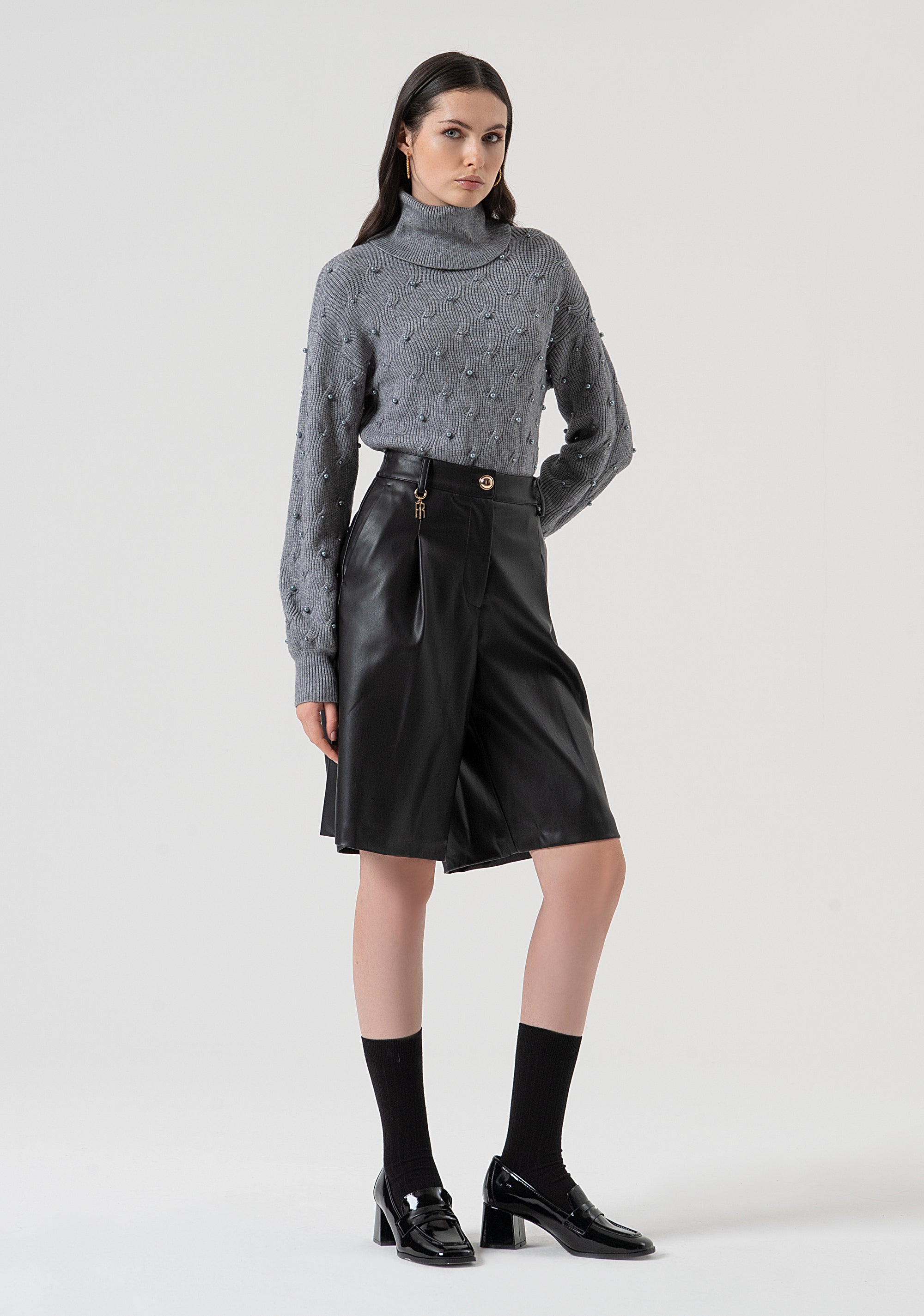 Bermuda flare with high waist Fracomina FR25WV6004P41101-053-3