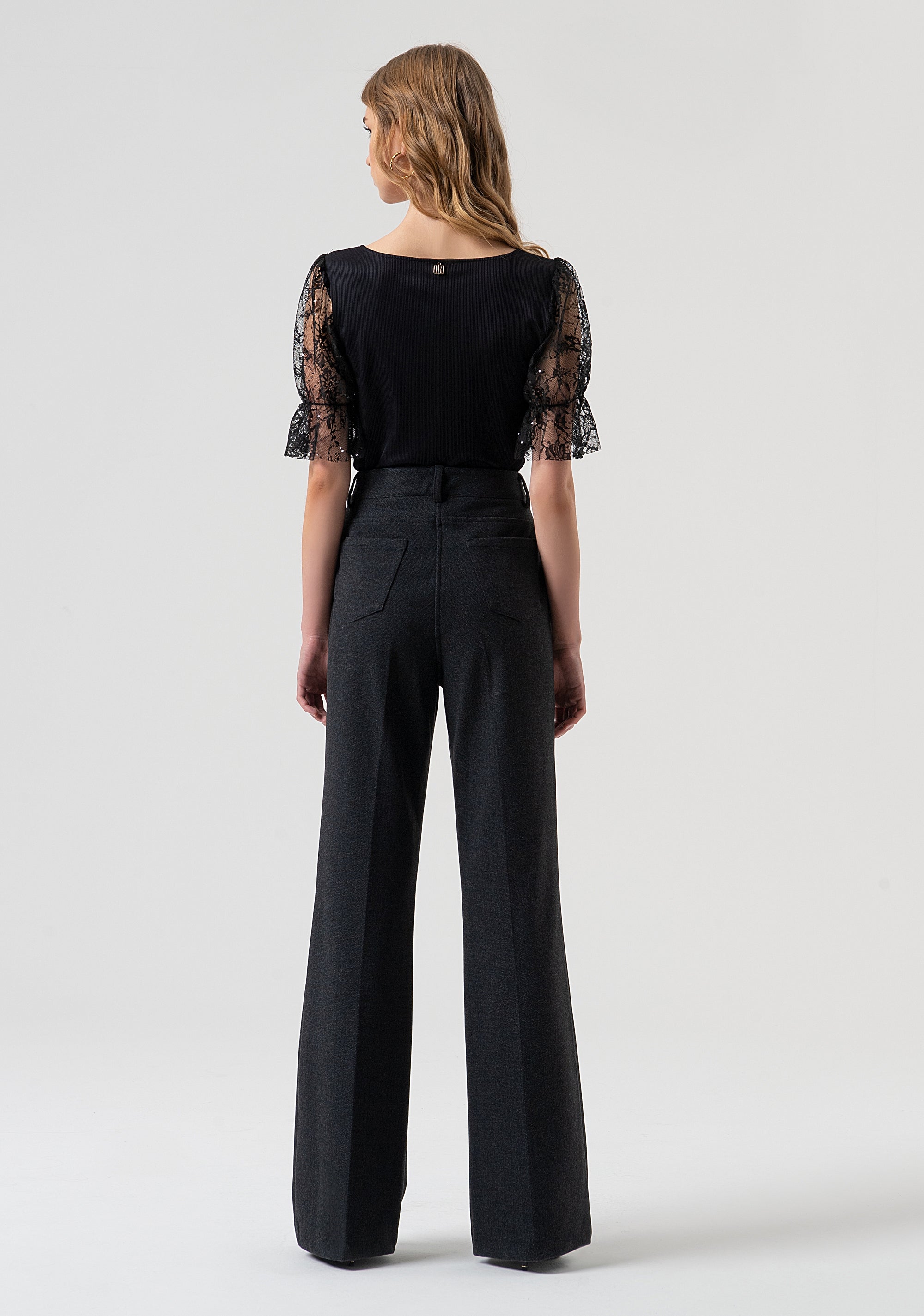 Bootcut pant with high waist Fracomina FR25WVA014W80501-T53-4