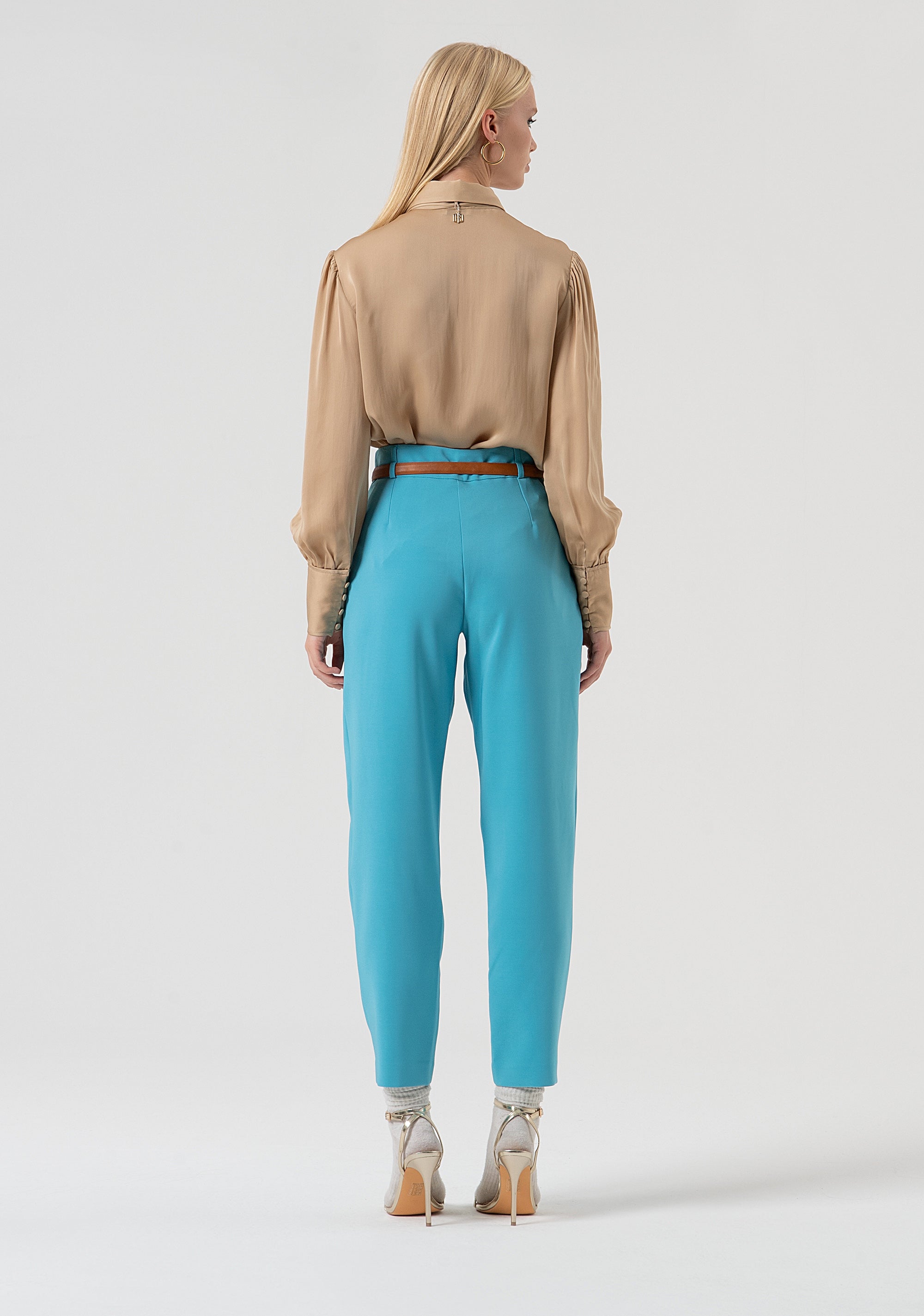 Carrot pant made in stretch fabric Fracomina FR25WVD004W42901-T57-4