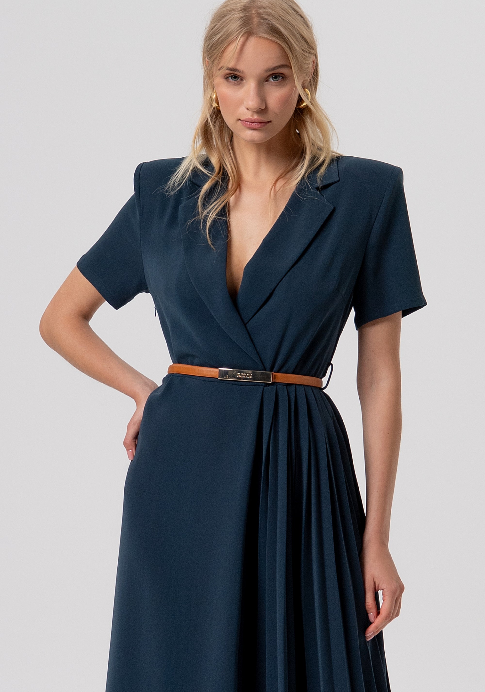 Dress regular fit with plissè effect detail Fracomina FR26SD2001W83001-117-2