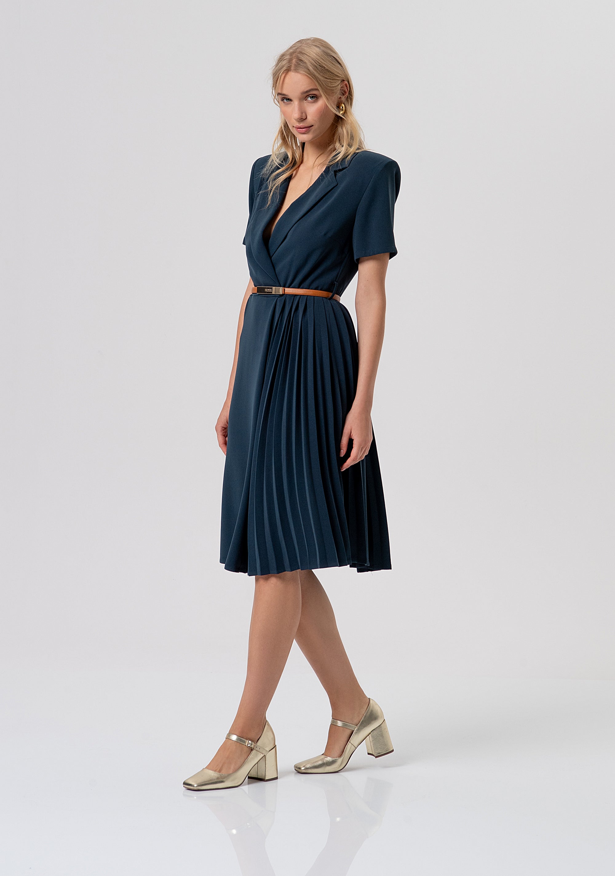 Dress regular fit with plissè effect detail Fracomina FR26SD2001W83001-117-3