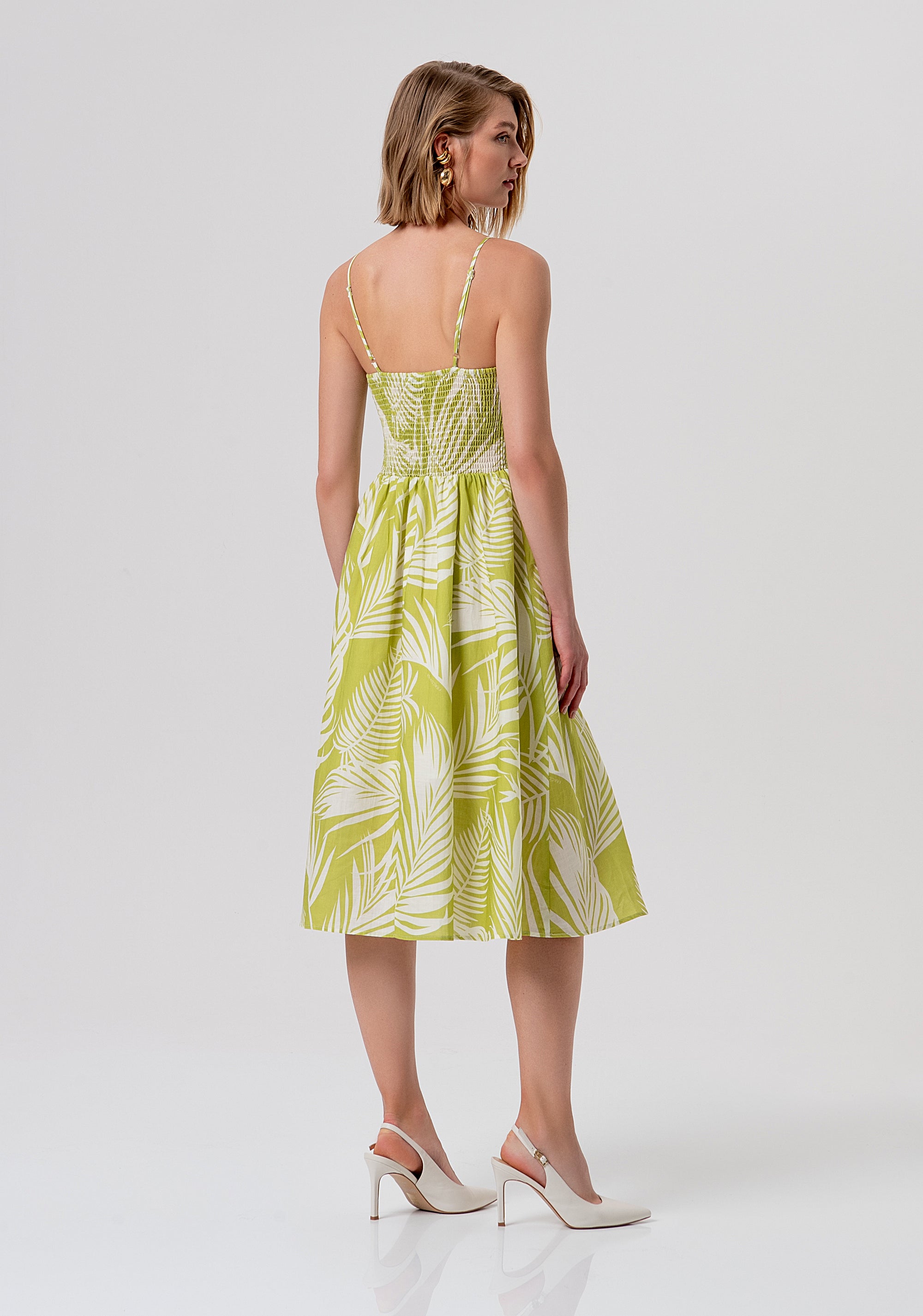 Sleeveless dress middle length with flowery pattern Fracomina FR26SD2020W835R8-M36-3