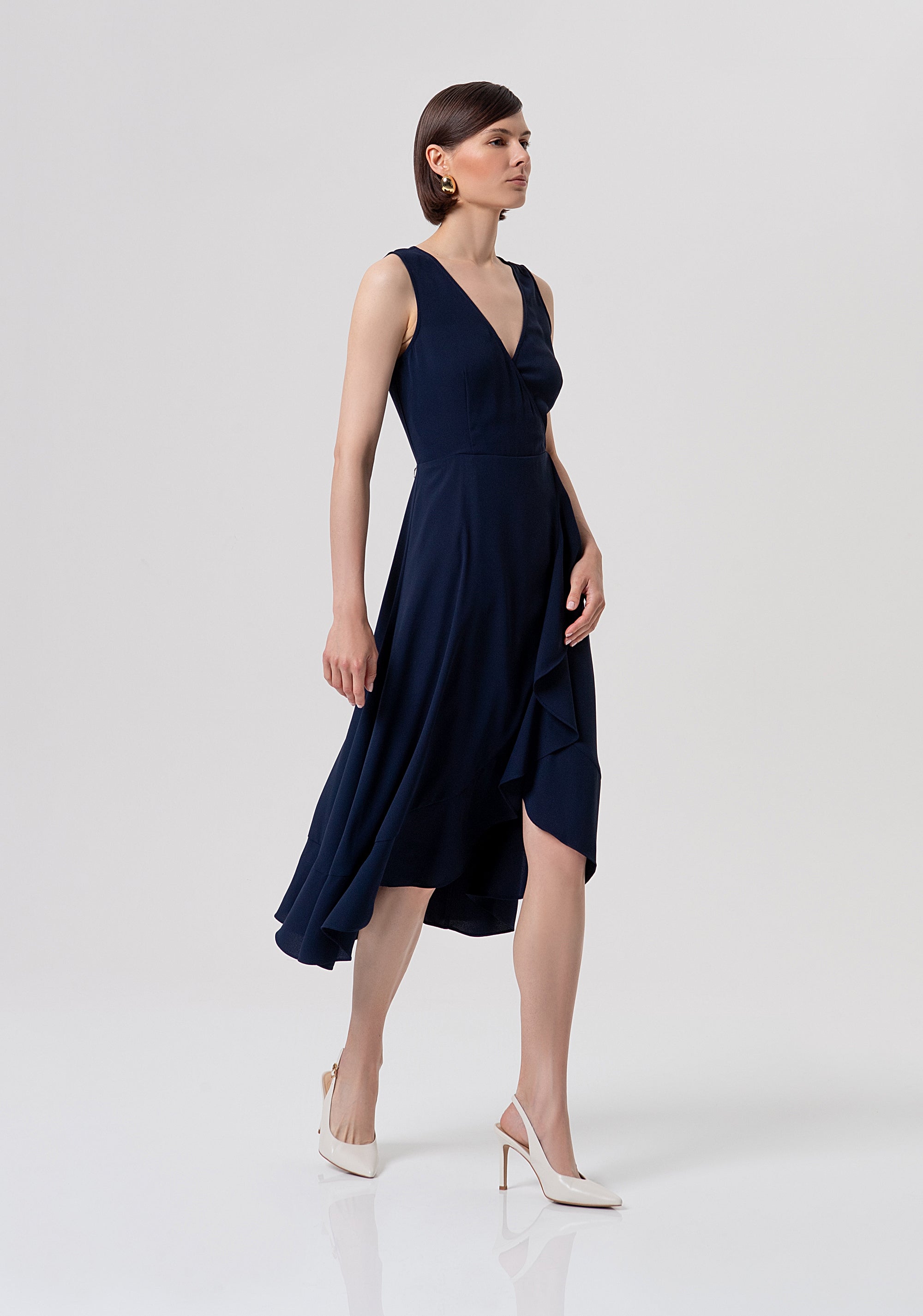 Sleeveless wrap dress middle length Fracomina FR26SD3015W46001-117-3