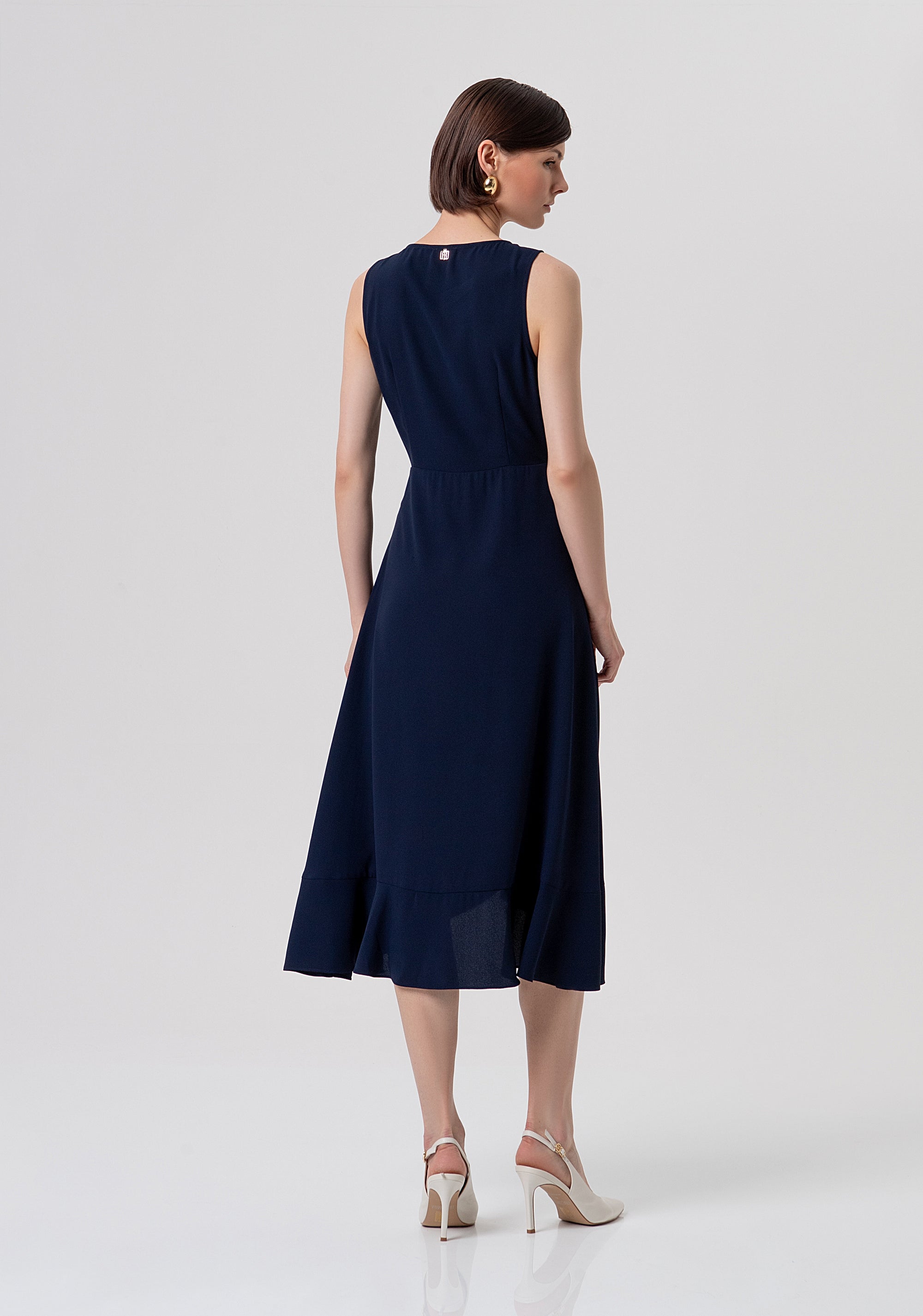 Sleeveless wrap dress middle length Fracomina FR26SD3015W46001-117-4