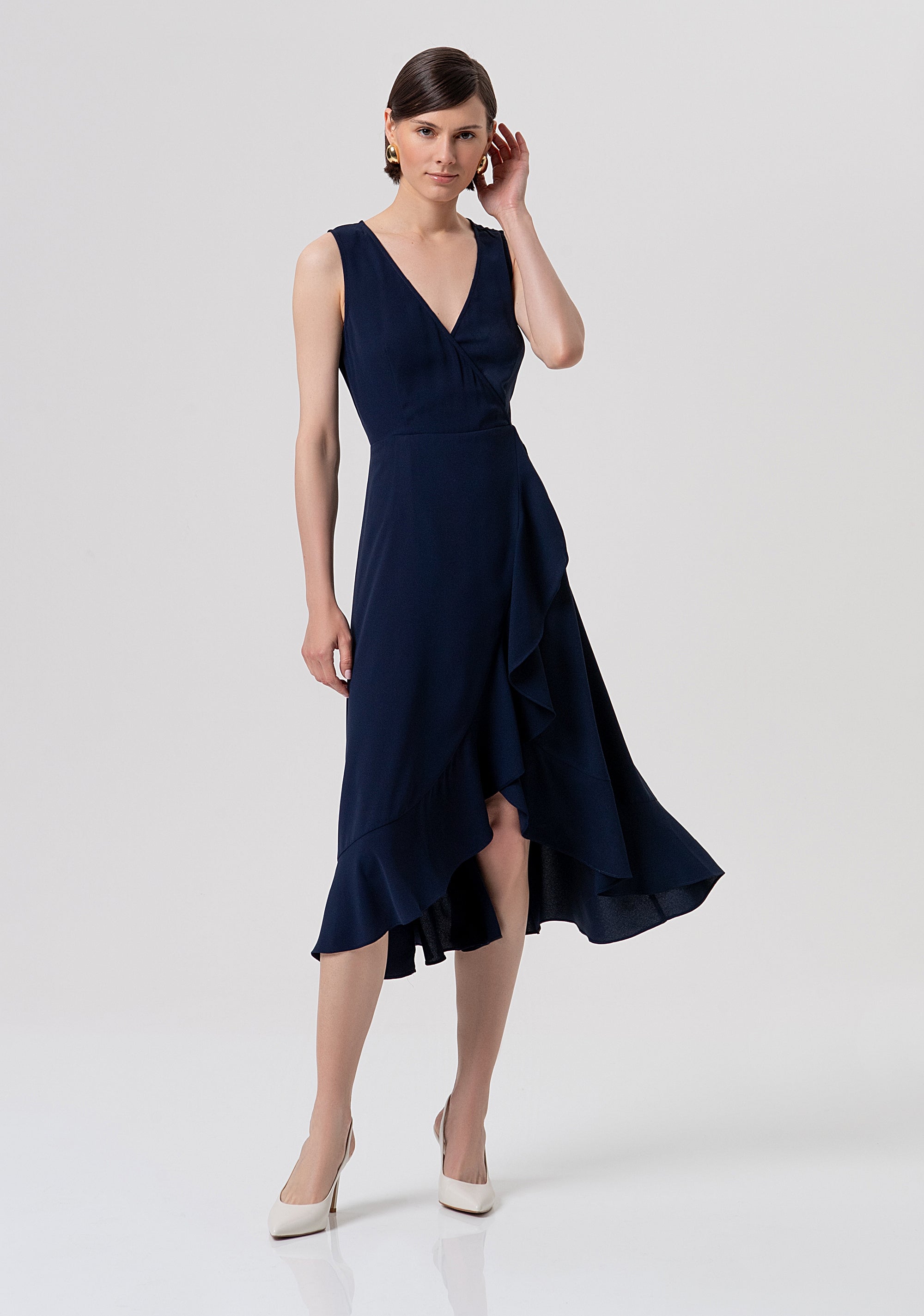 Sleeveless wrap dress middle length Fracomina FR26SD3015W46001-117
