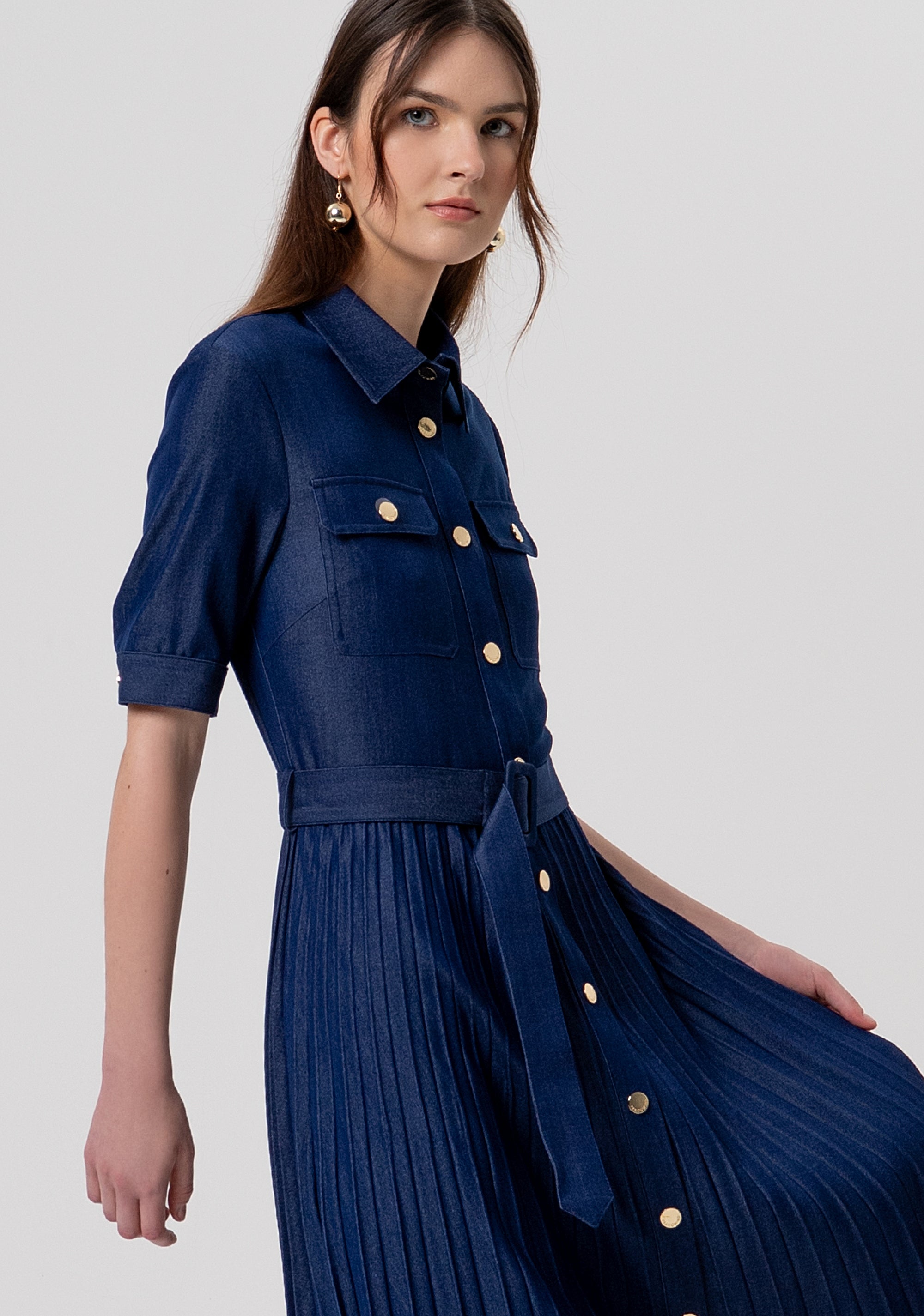 Chemisier dress regular fit middle length Fracomina FR26SD4003D470F9-117-2