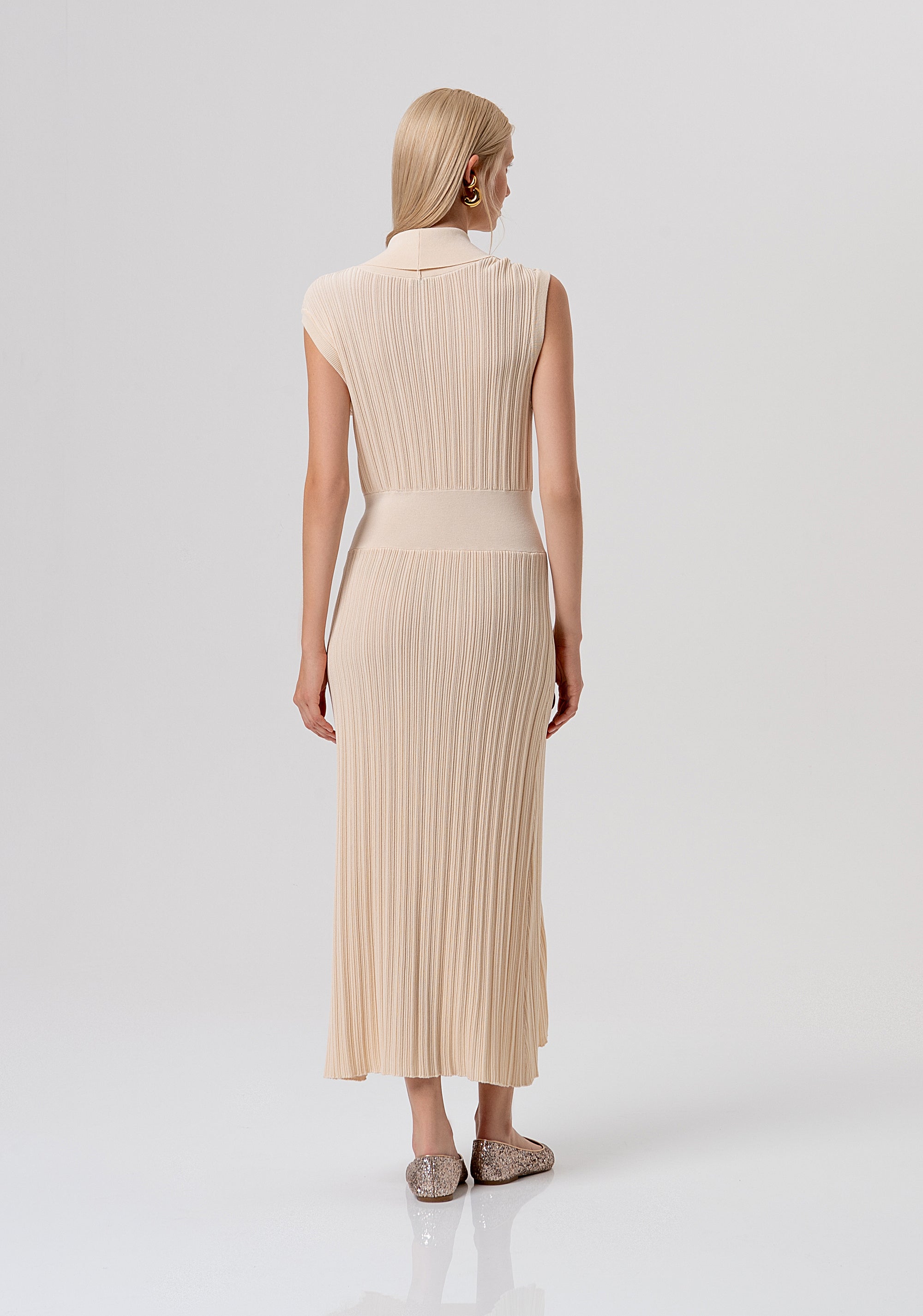 Long knitted sleeveless dress Fracomina FR26SD5007K41801-B59-3