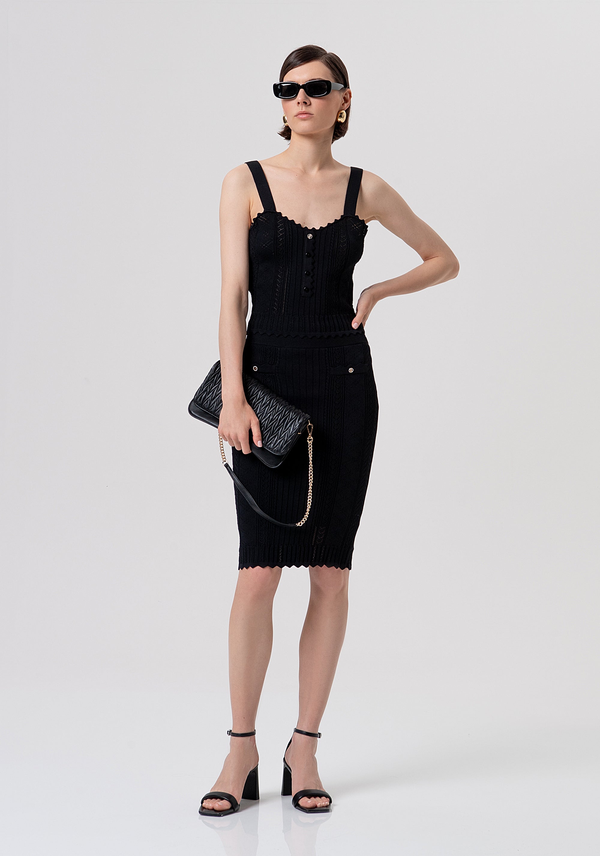 Knitted skirt slim fit middle length Fracomina FR26SG4012K41601-053-4