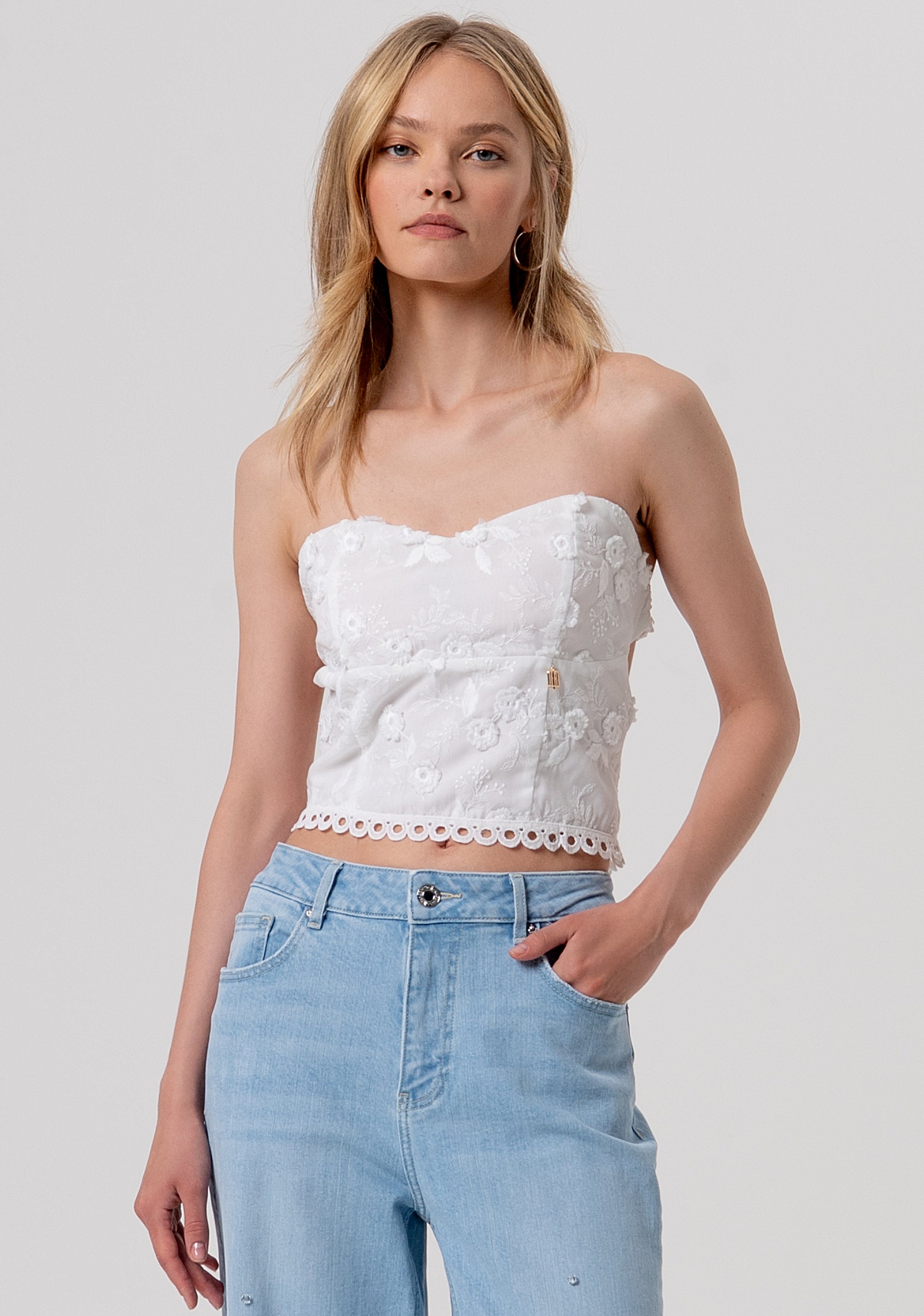 Bustier slim fit made in lace Fracomina FR26SJ5019W445E5-278