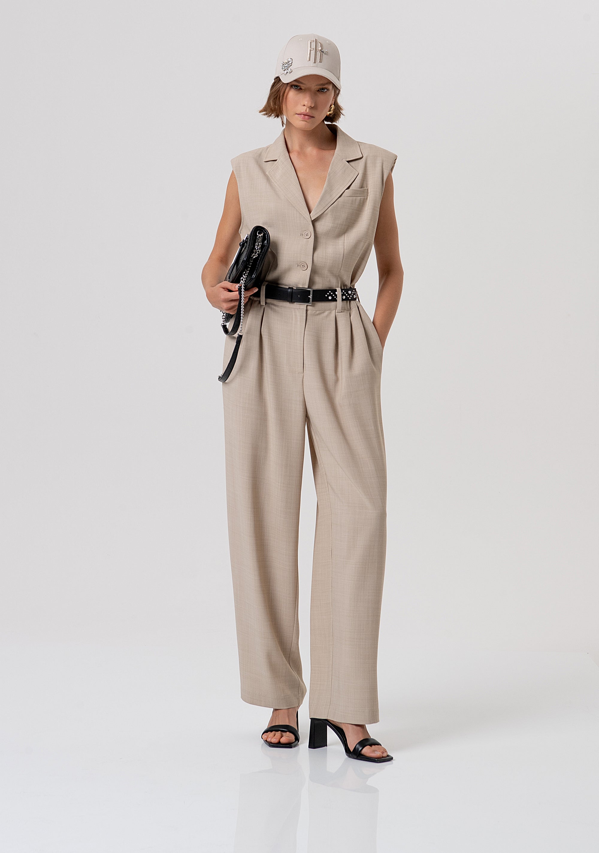 Sleeveless overall with long pant Fracomina FR26SO2005W76301-569-4