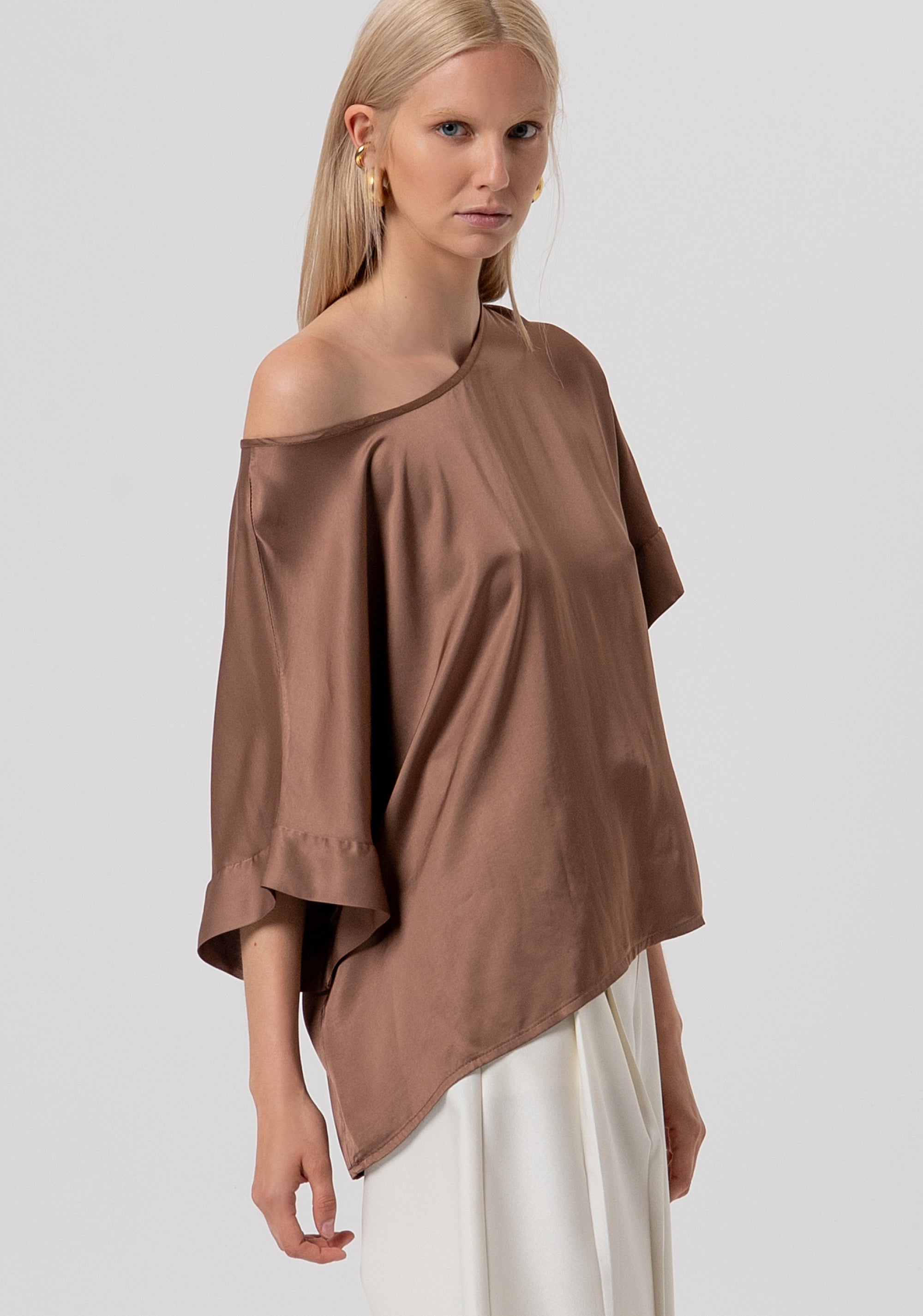 Top over fit made in viscose satin Fracomina FR26ST1010W41301-M07-2