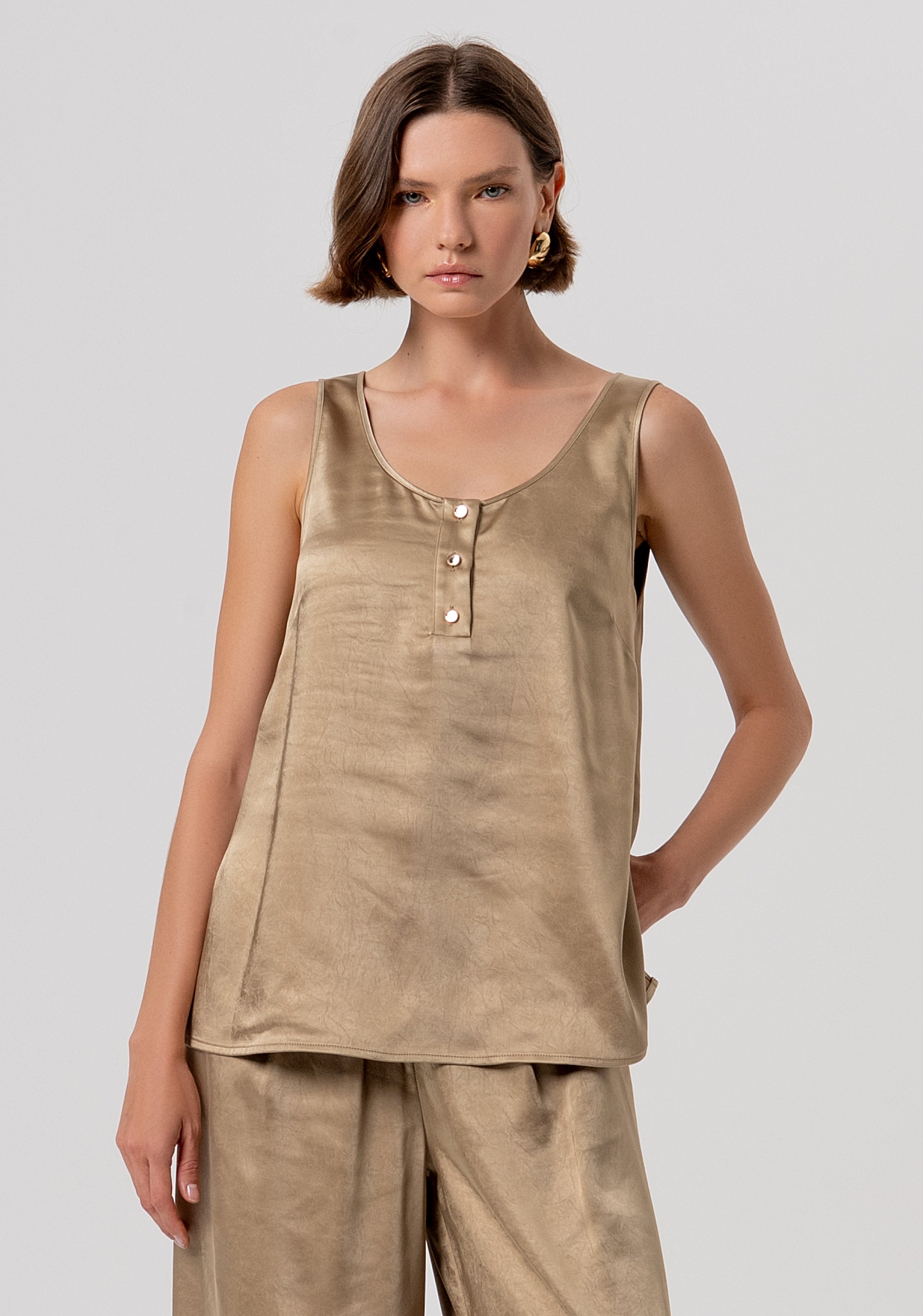Top sleeveless made in tulle Fracomina FR26ST2009W41101-208