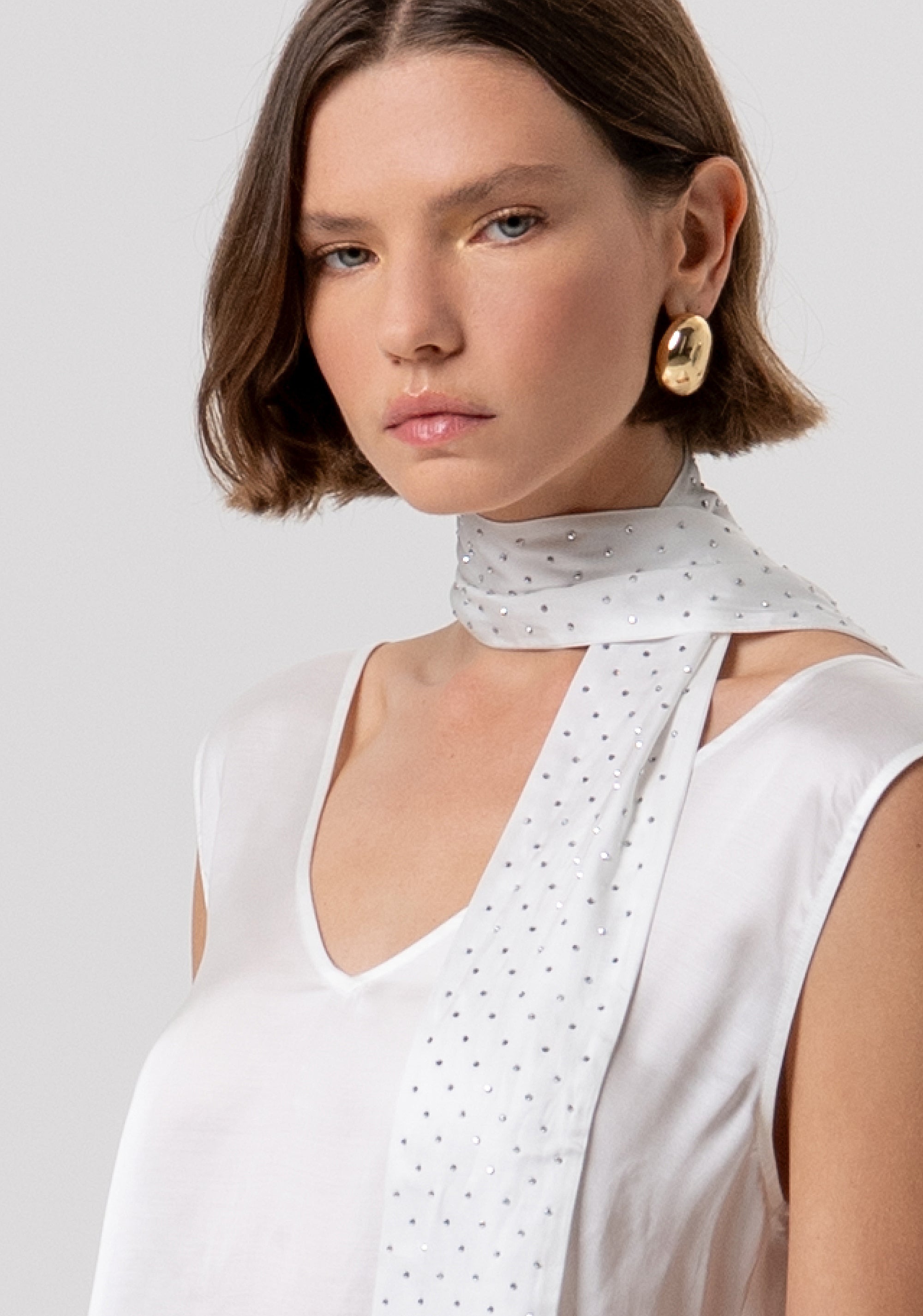 Top sleeveless made in satin Fracomina FR26ST2016W58401-278-2