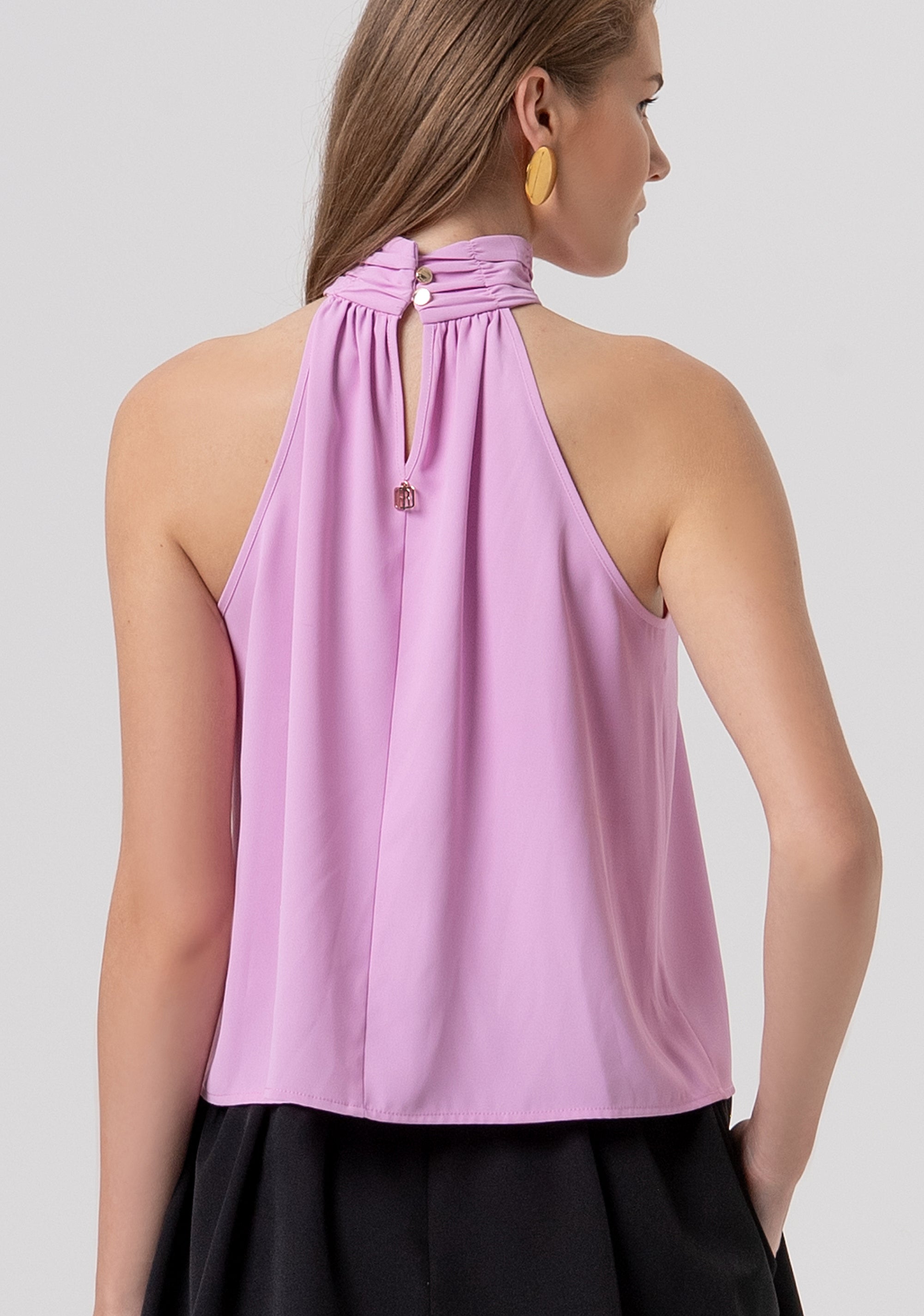 Tank top with ruffles at the center back FR26ST2026W46001 FRACOMINA