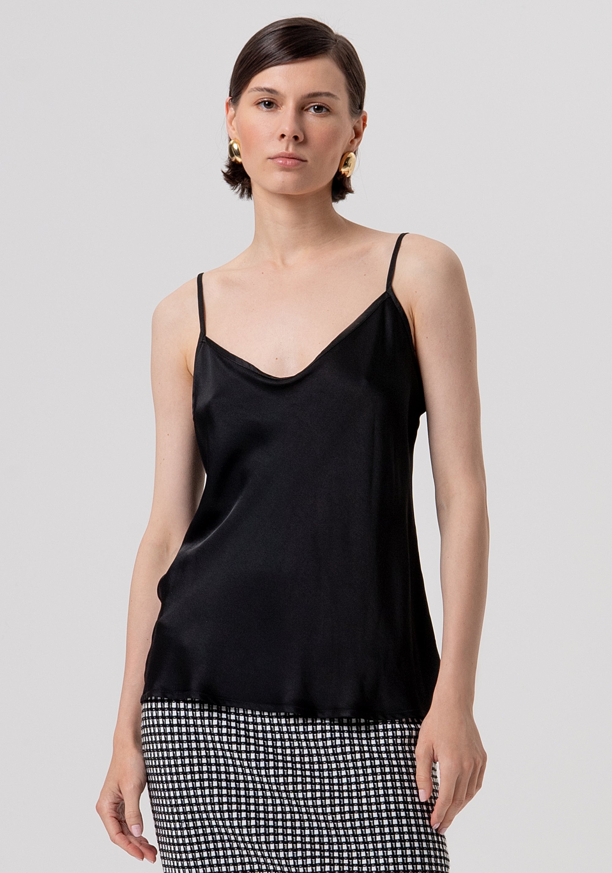 Tank top made in viscose satin Fracomina FR26ST2033W41301-053-1