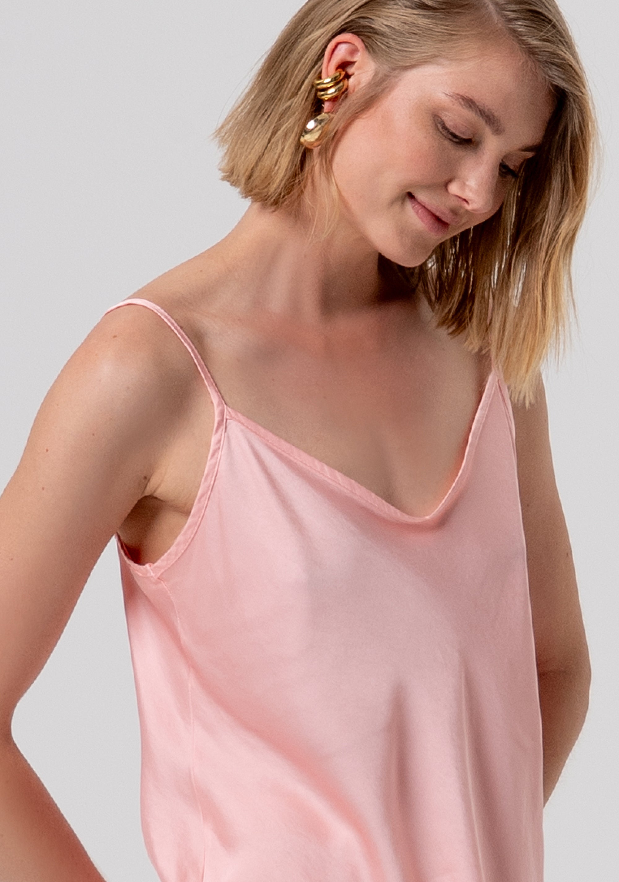 Tank top made in viscose satin Fracomina FR26ST2033W41301-107-2