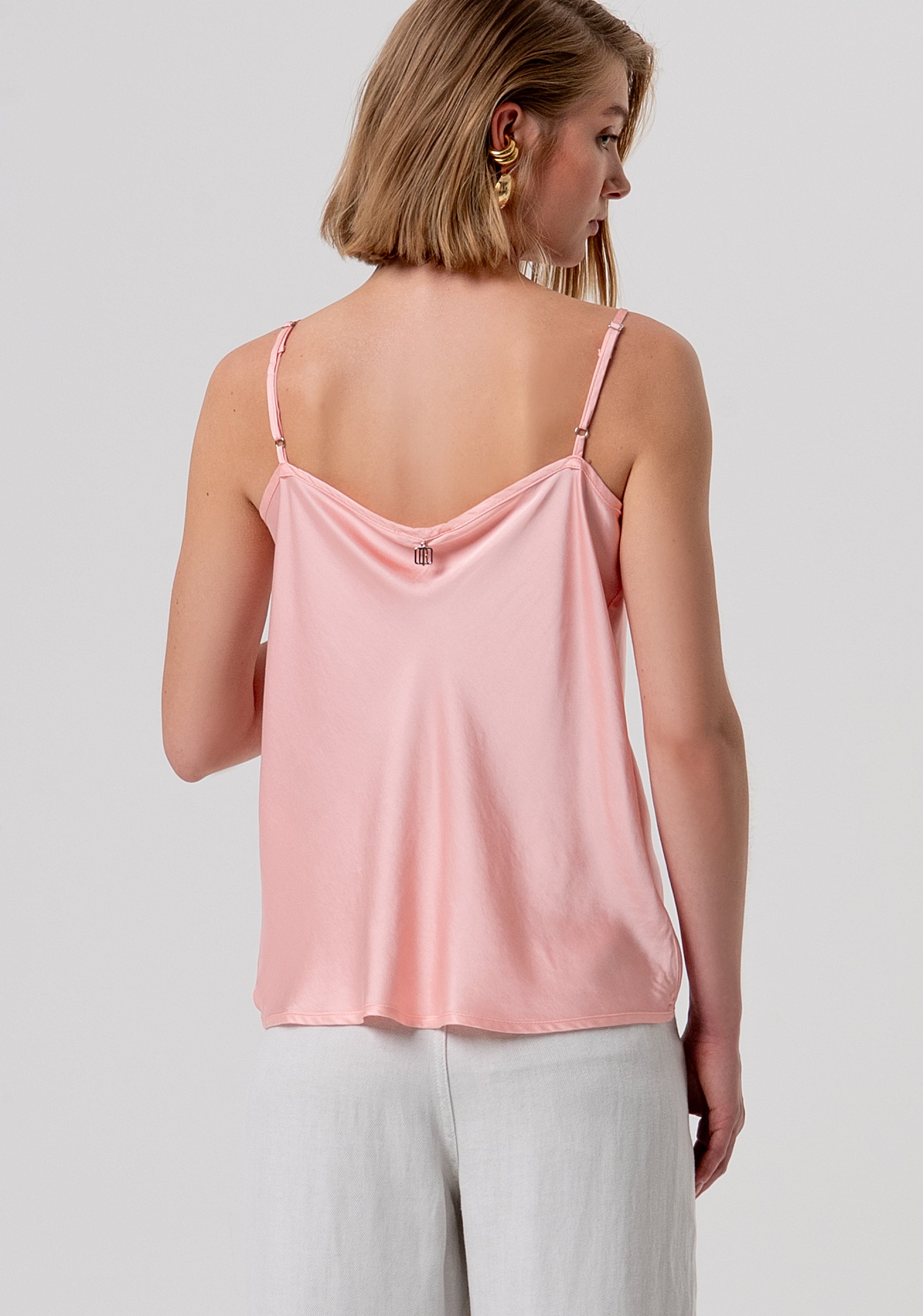 Tank top made in viscose satin Fracomina FR26ST2033W41301-107-3
