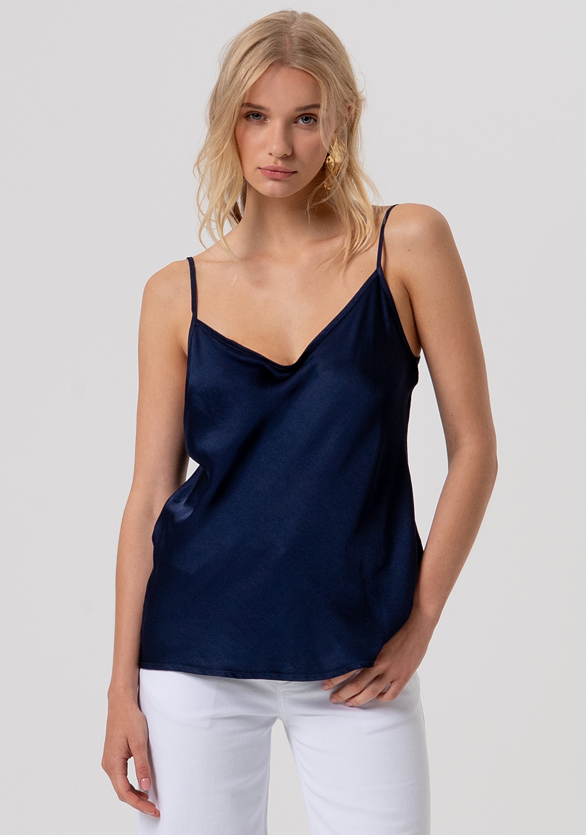 Tank top made in viscose satin Fracomina FR26ST2033W41301-117-1
