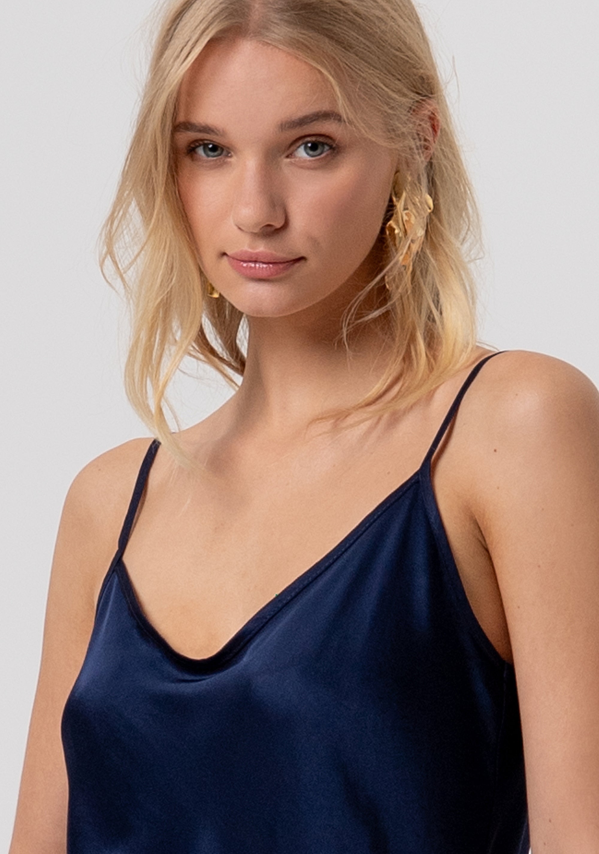 Tank top made in viscose satin Fracomina FR26ST2033W41301-117-2