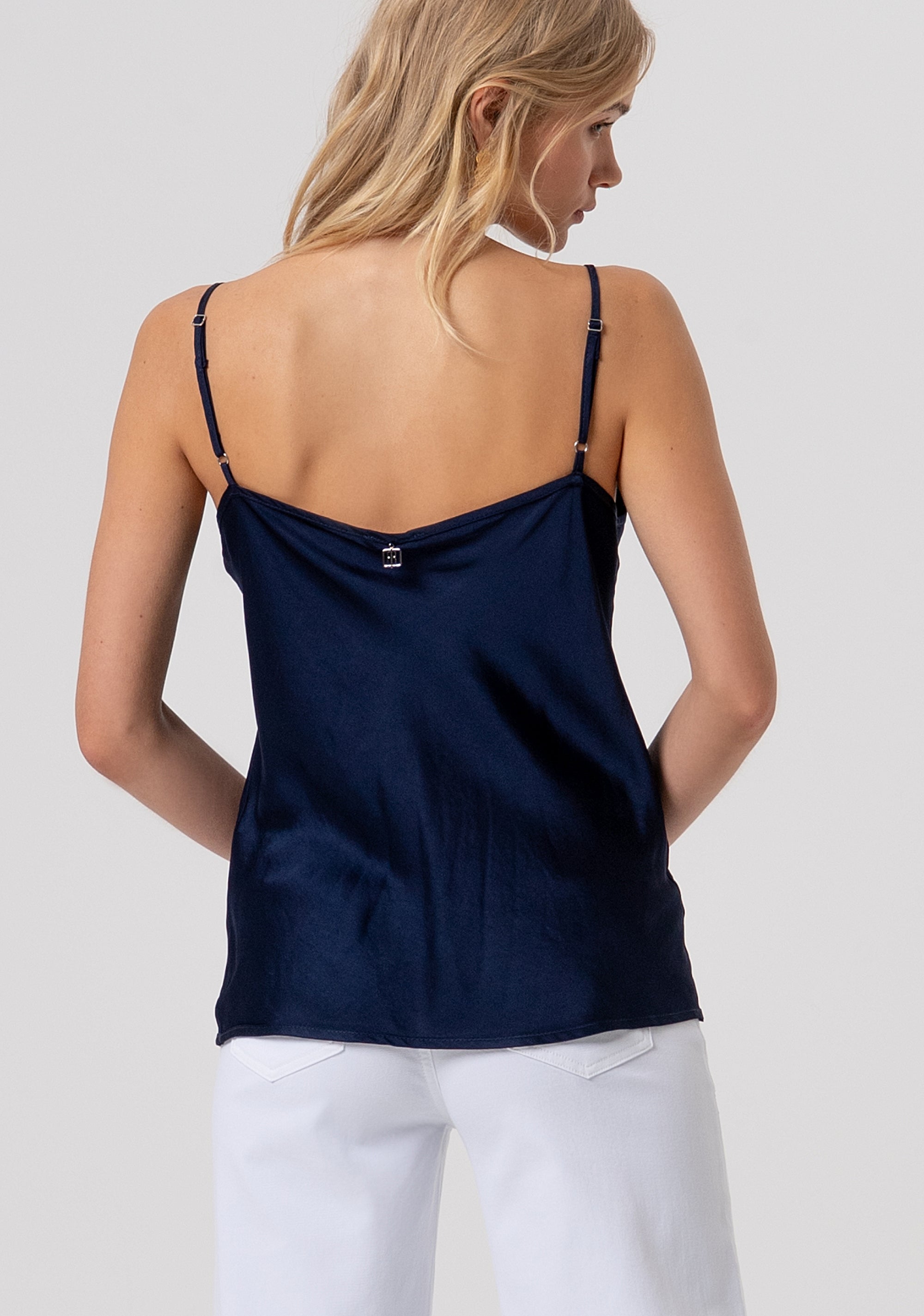 Tank top made in viscose satin Fracomina FR26ST2033W41301-117-3