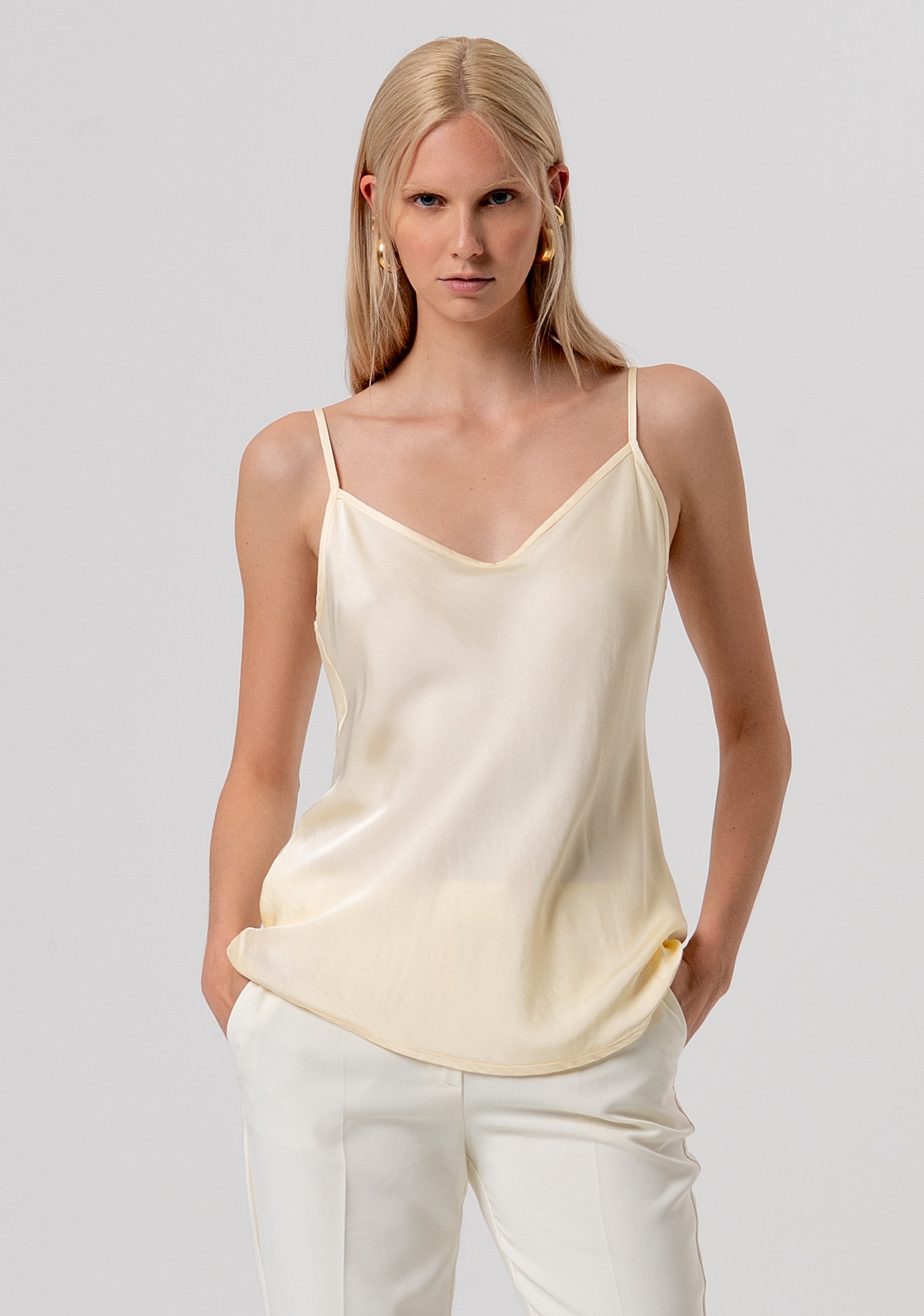 Tank top made in viscose satin Fracomina FR26ST2033W41301-B59-1