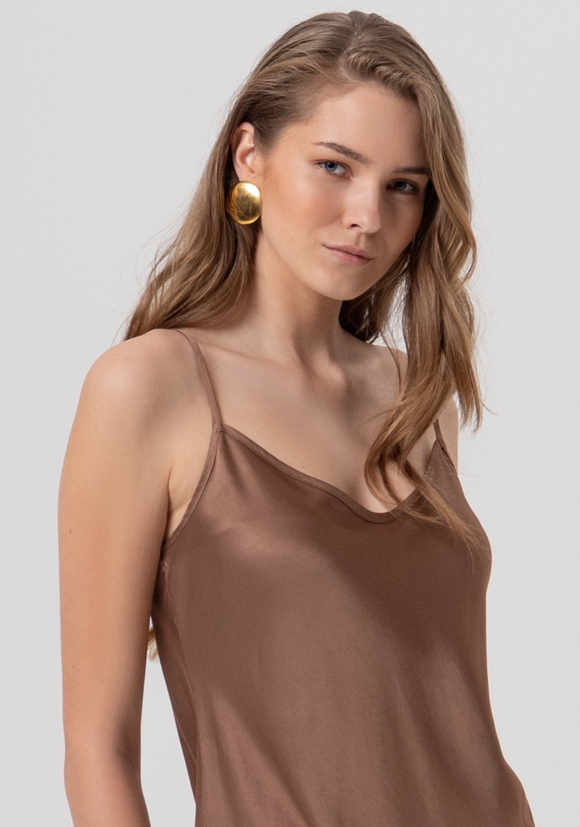 Tank top made in viscose satin Fracomina FR26ST2033W41301-M07-2