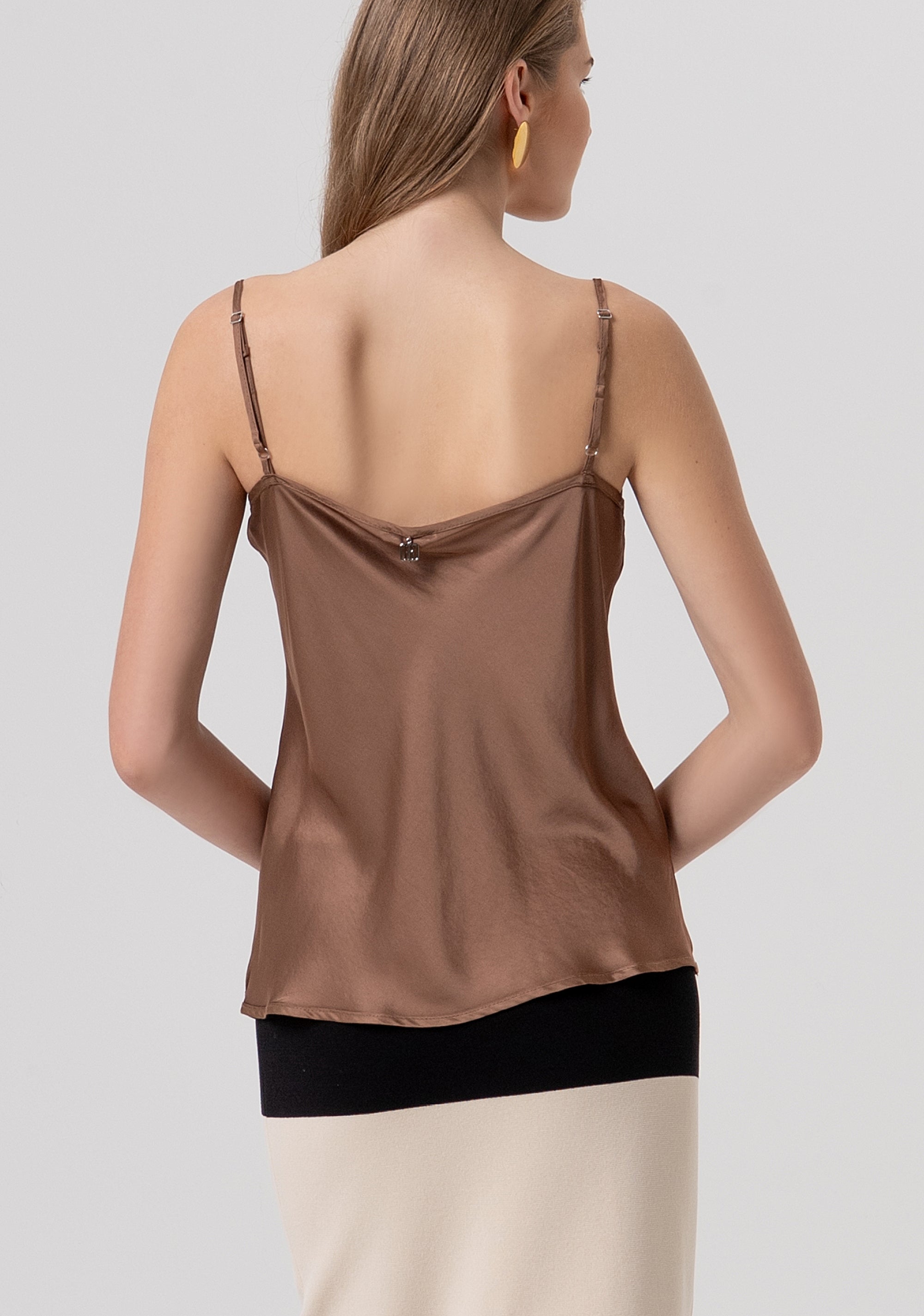 Tank top made in viscose satin Fracomina FR26ST2033W41301-M07-3