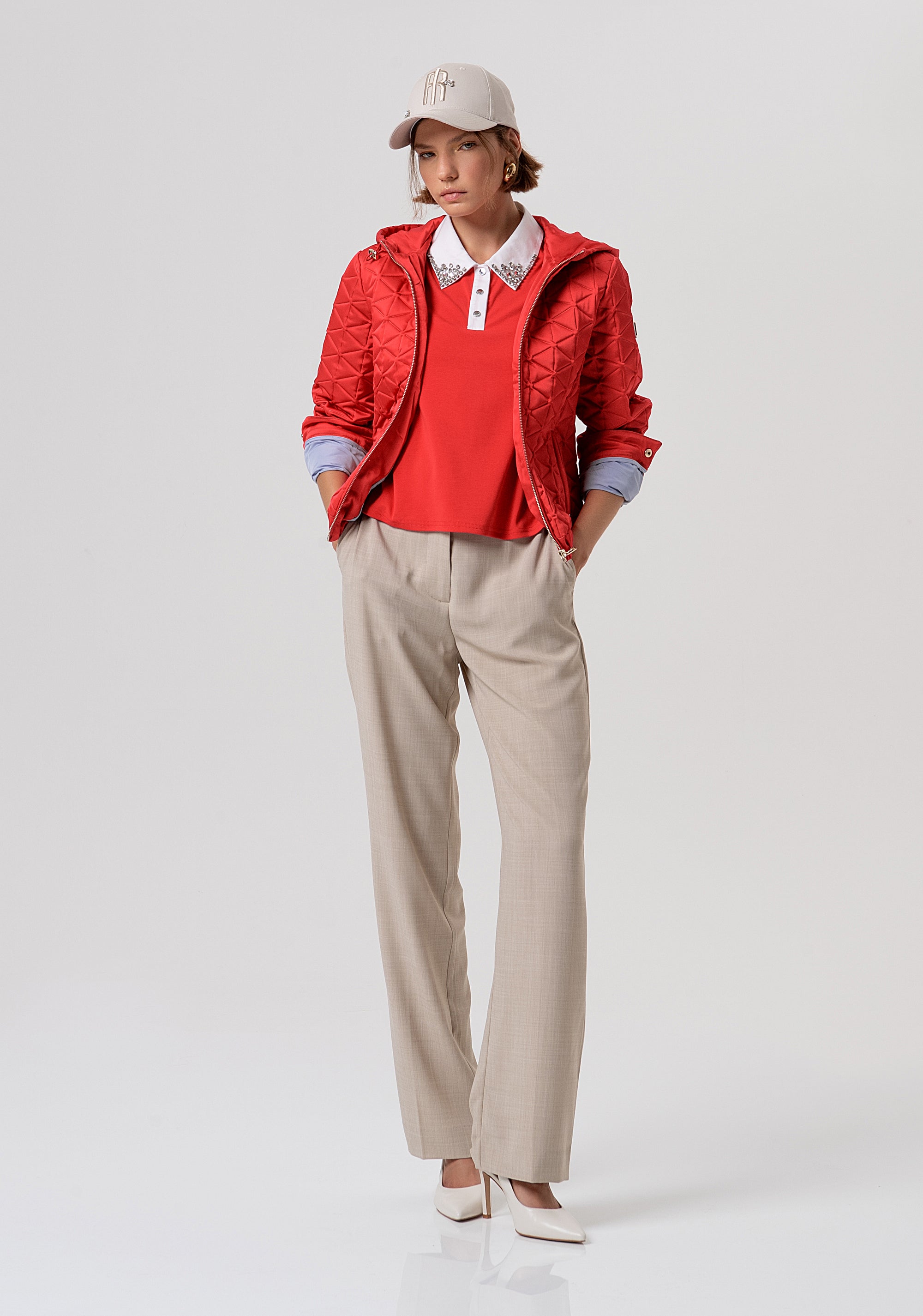 Polo cropped with short sleeves Fracomina FR26ST3038J40801-M33-4