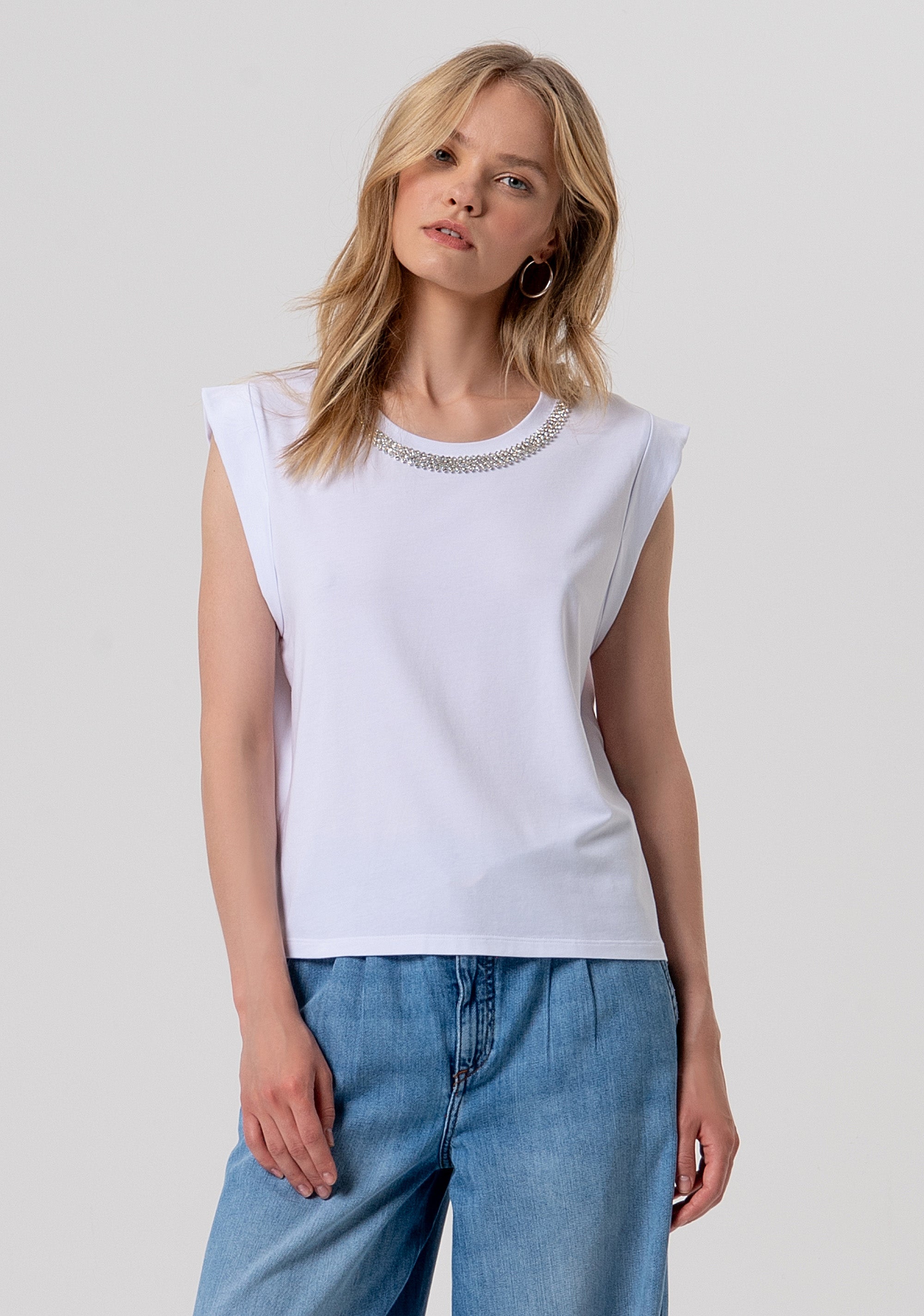 Cotton Jersey T-shirt with Monogram Logo Fracomina FR26ST3047J41801-278