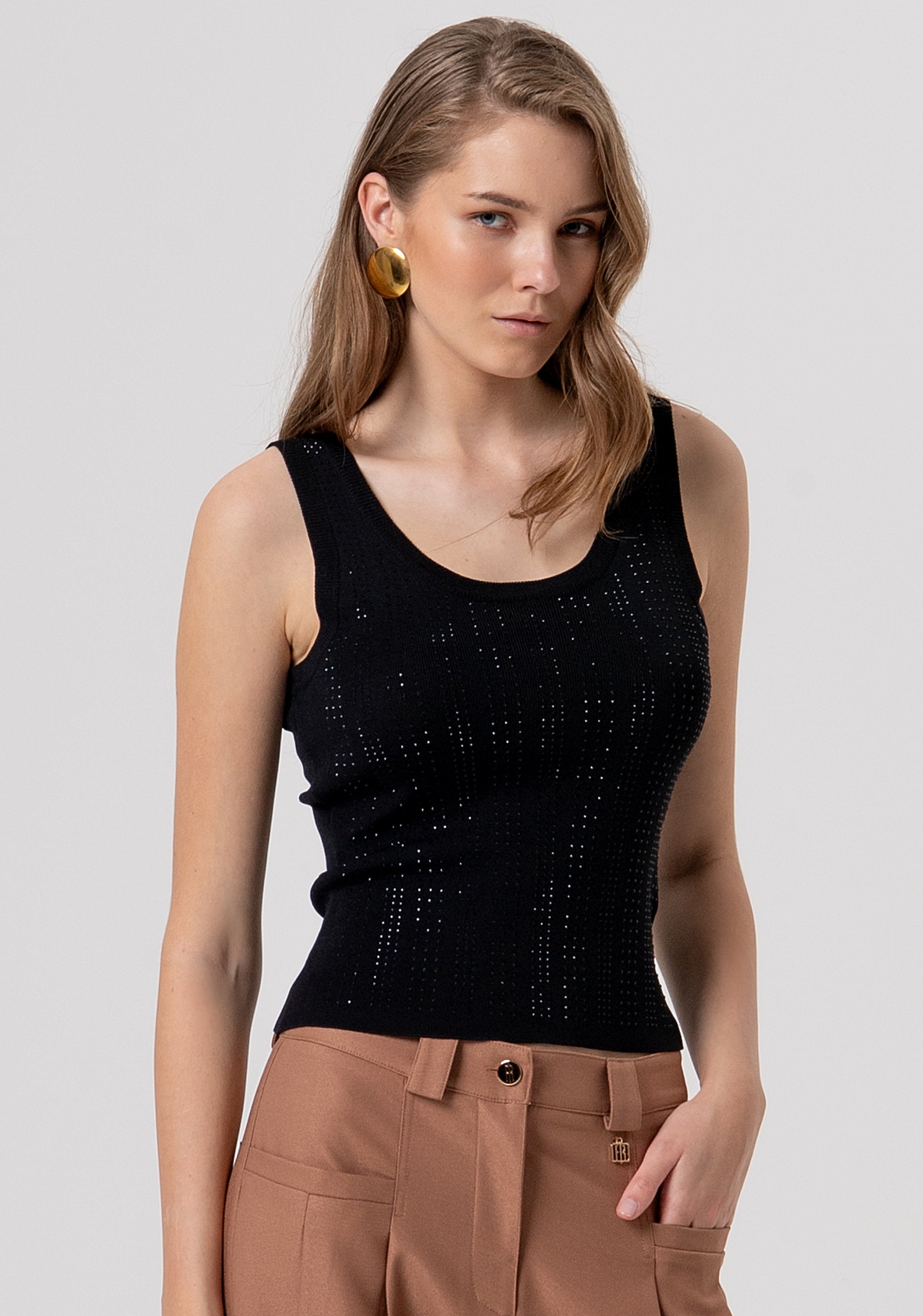 Knitted tank top slim fit Fracomina FR26ST4005K524R9-053-1