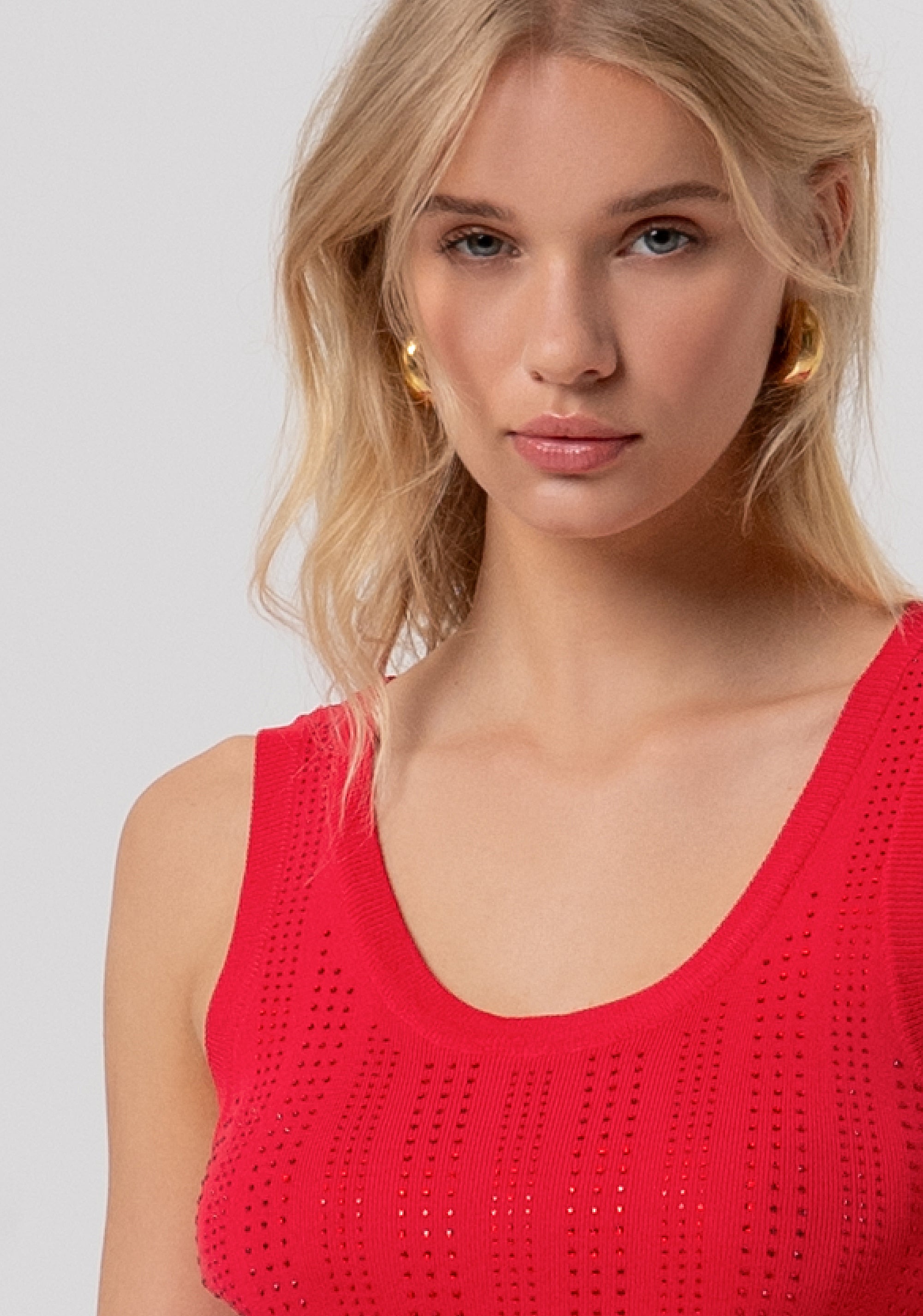 Knitted tank top slim fit Fracomina FR26ST4005K524R9-101-2