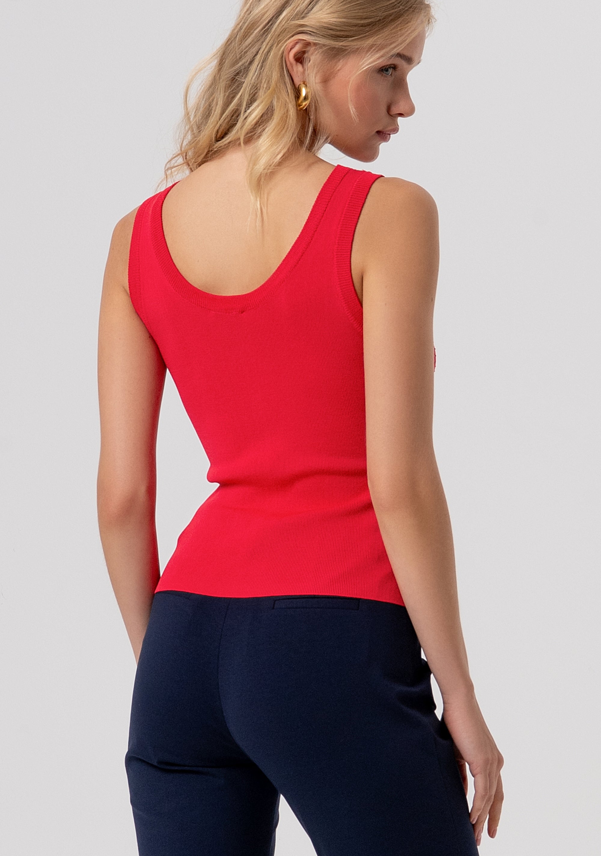 Knitted tank top slim fit Fracomina FR26ST4005K524R9-101-3