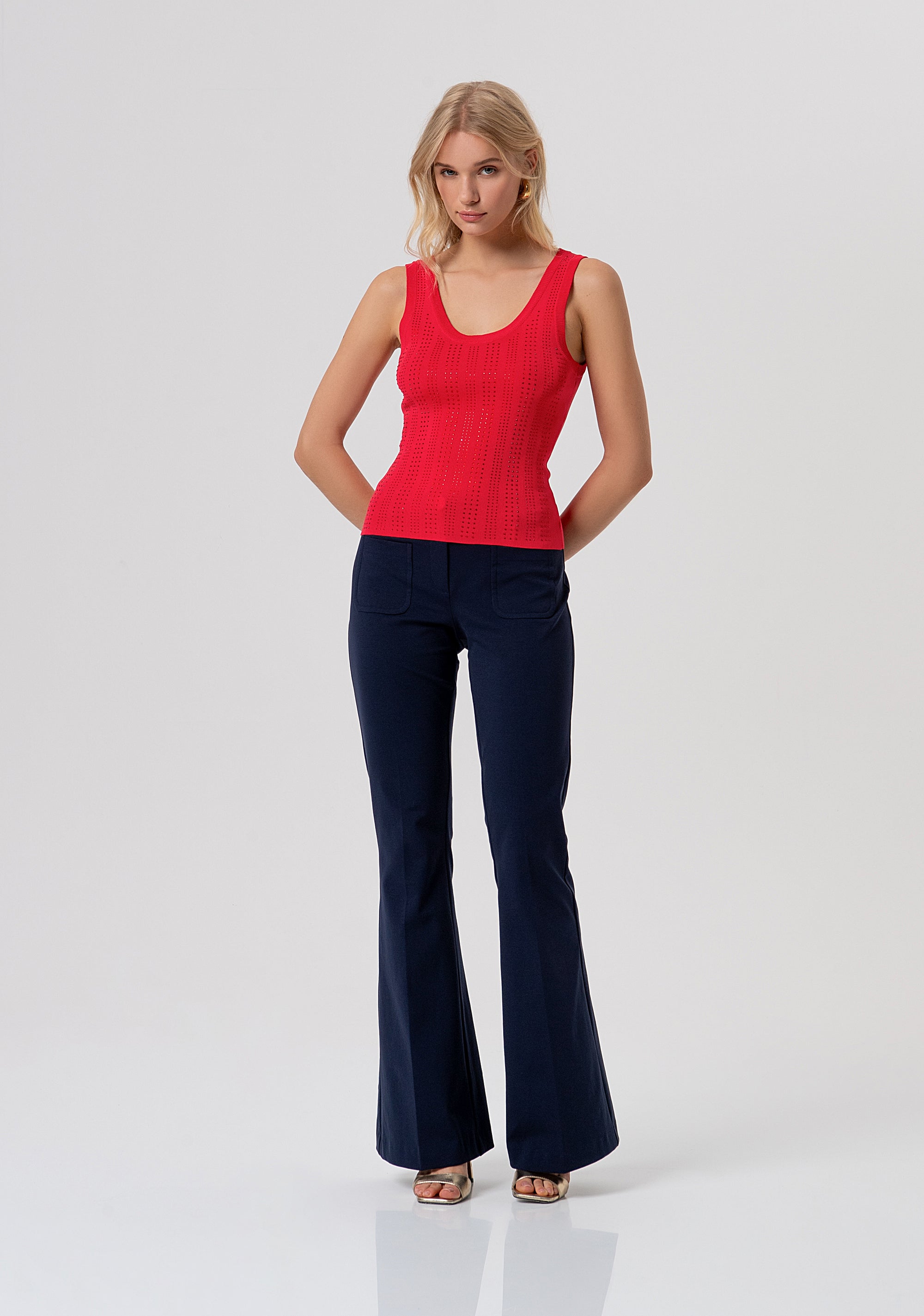 Knitted tank top slim fit Fracomina FR26ST4005K524R9-101-4