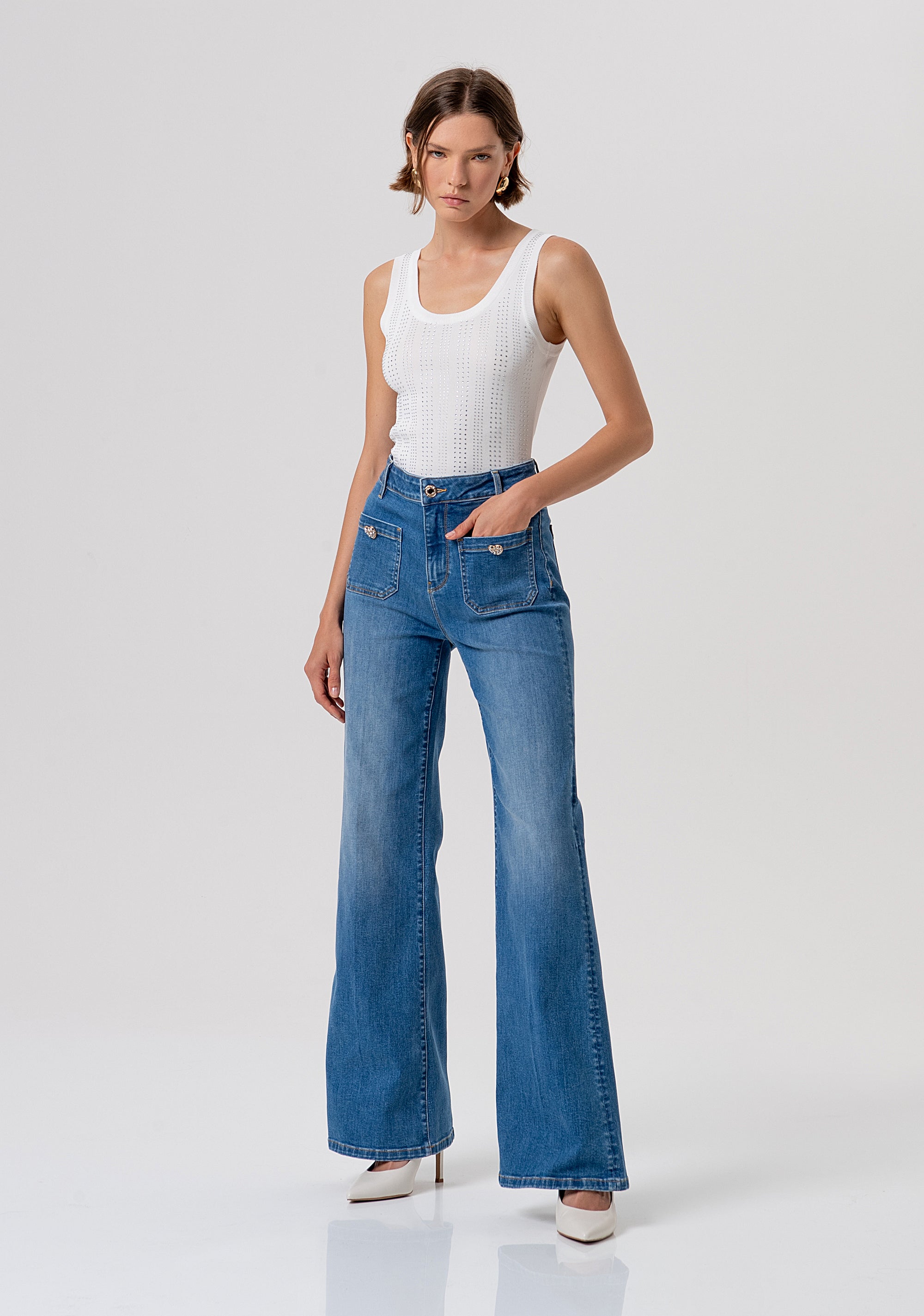 Knitted tank top slim fit Fracomina FR26ST4005K524R9-108-4