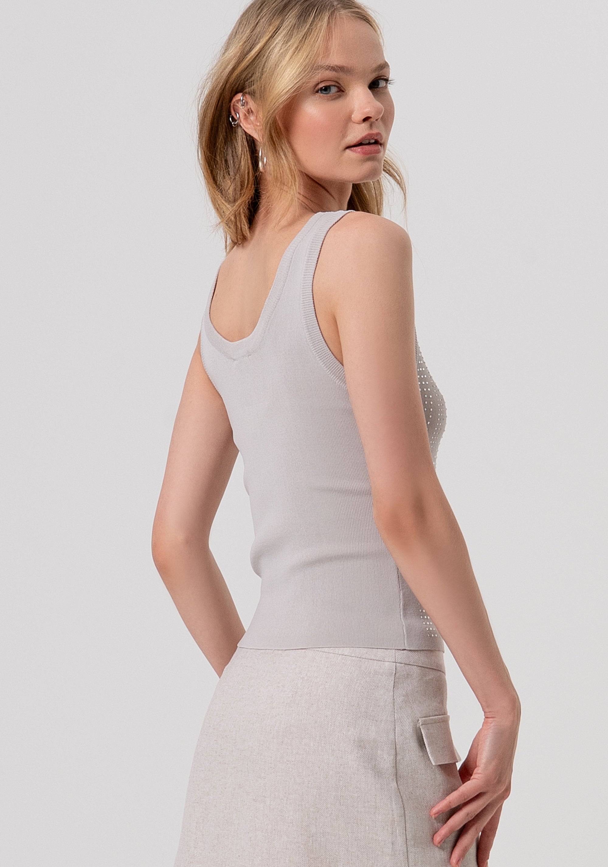 Knitted tank top slim fit Fracomina FR26ST4005K524R9-251-3