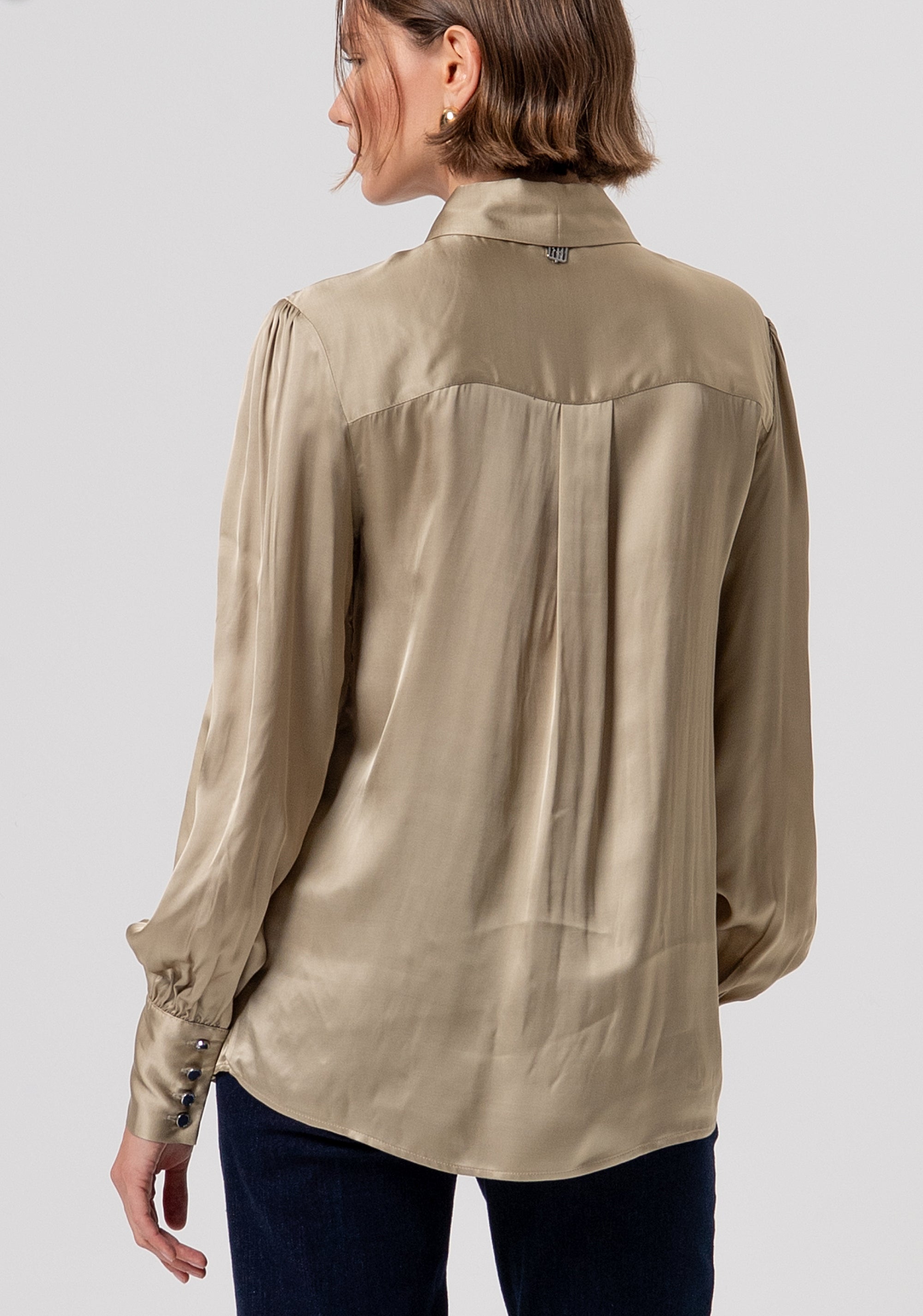 Shirt regular fit made in satin with silk Fracomina FR26ST6024W58401-208-3