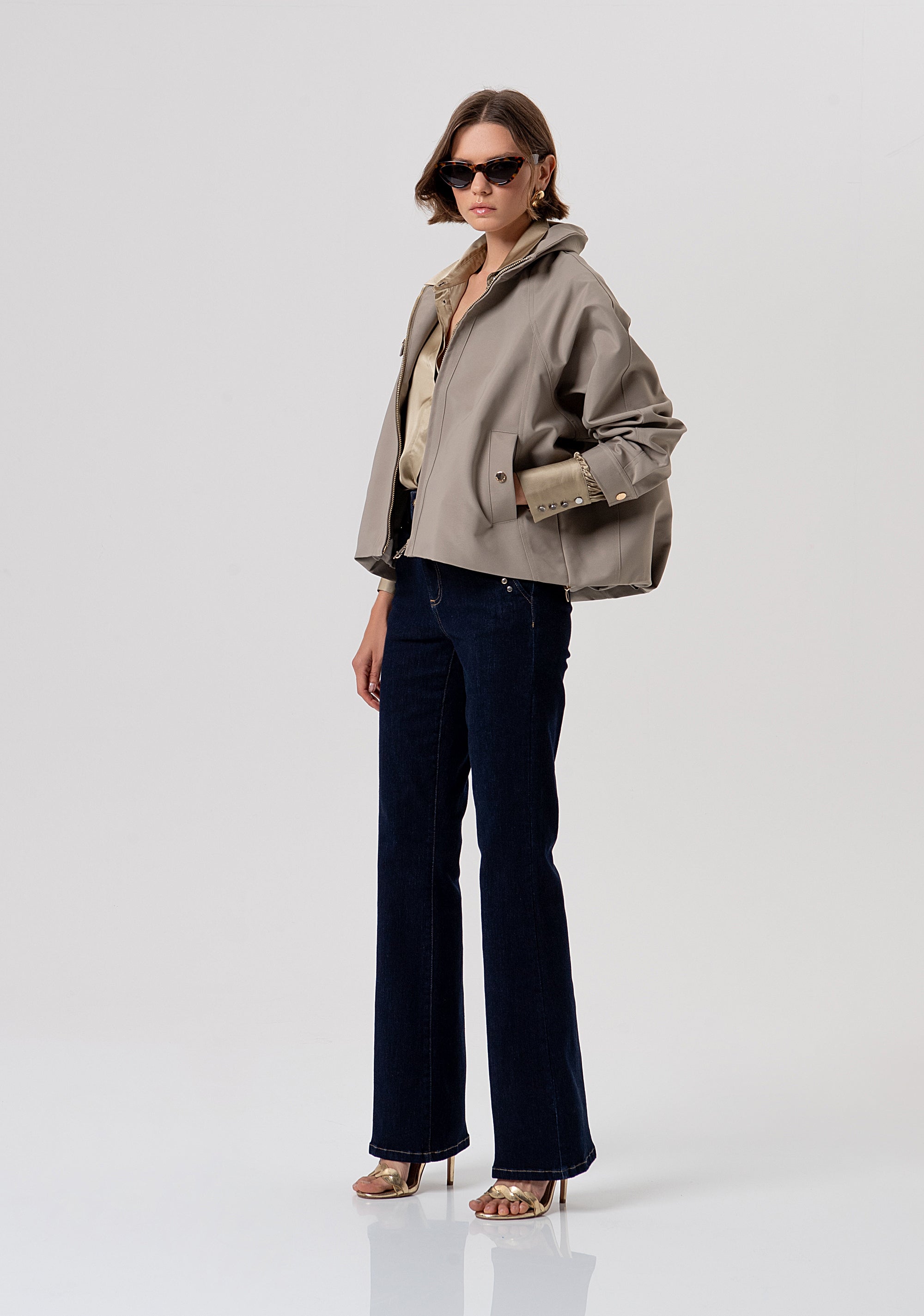 Shirt regular fit made in satin with silk Fracomina FR26ST6024W58401-208-4