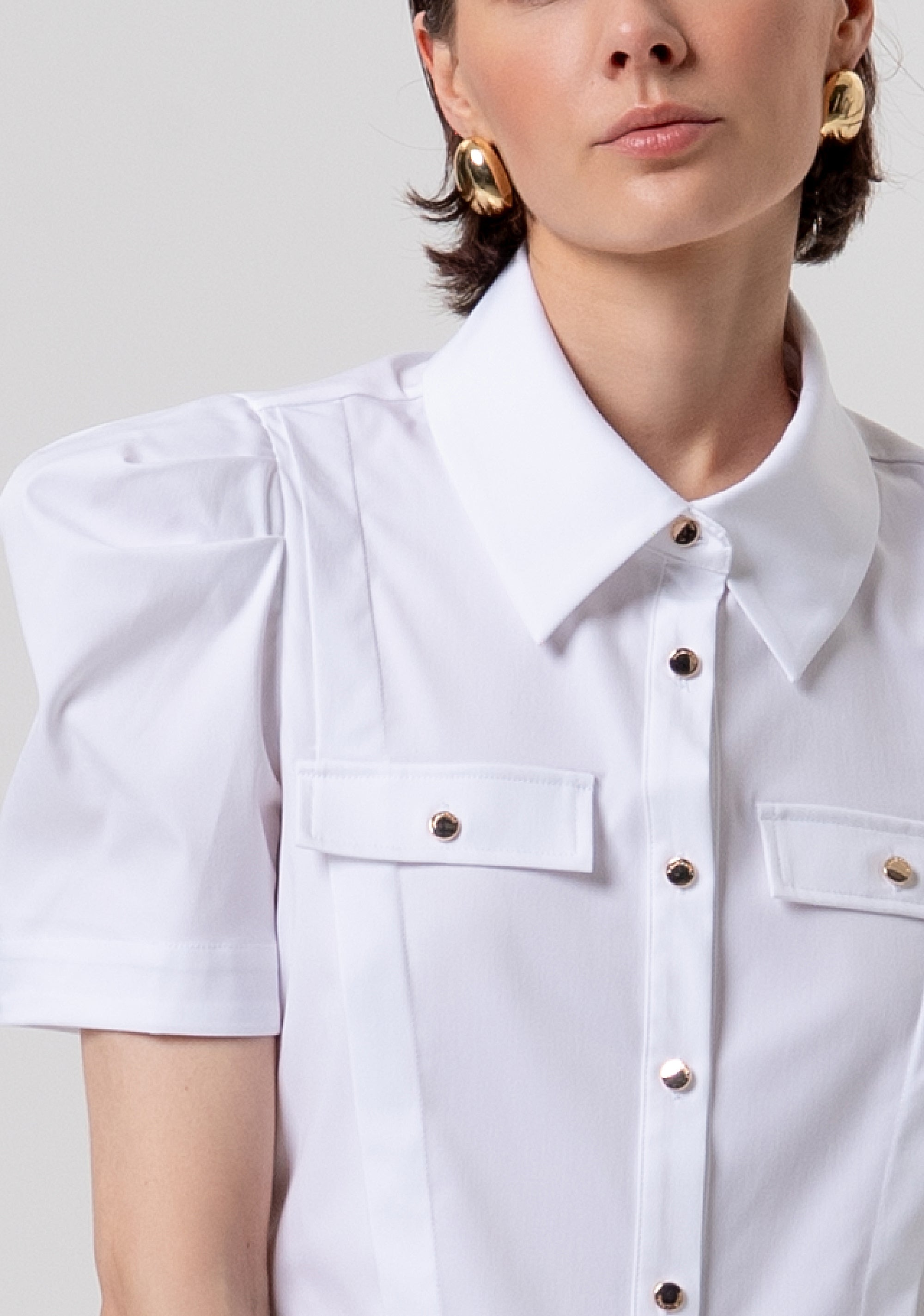 Shirt cropped made in popeline Fracomina FR26ST6028W83301-278-2
