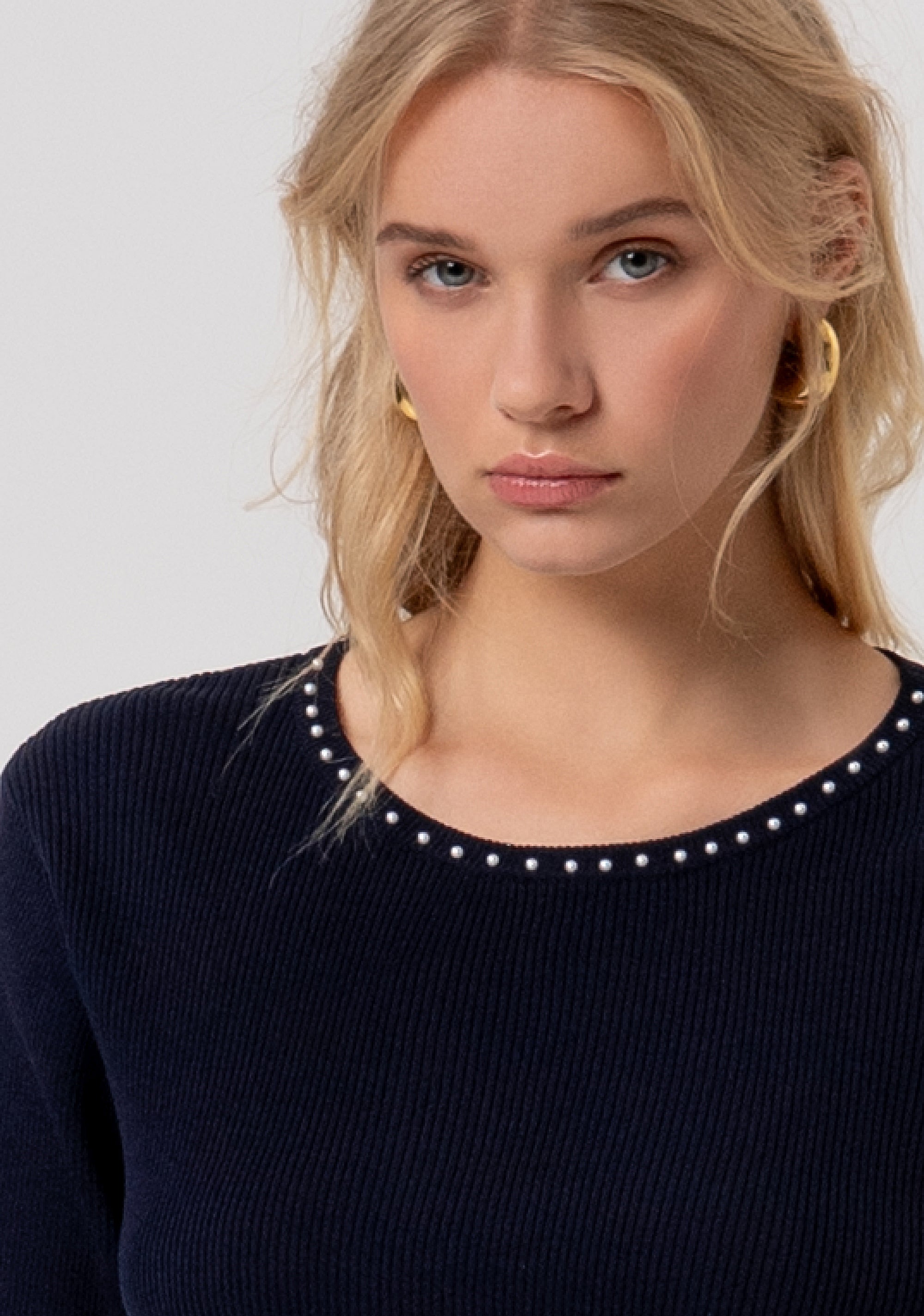 Knitwear cropped with ribs Fracomina FR26ST7008K52401-117-2