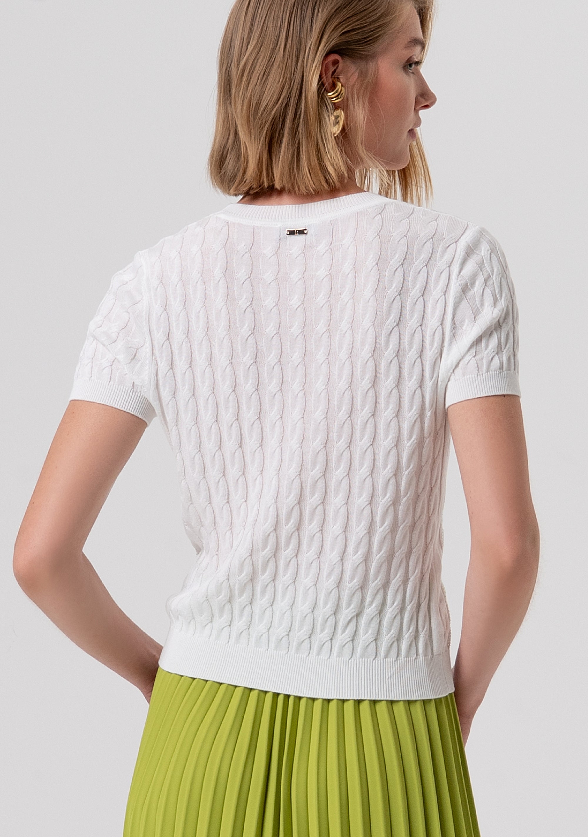 Knitwear regular fit with plaits Fracomina FR26ST7031K547R9-108-3