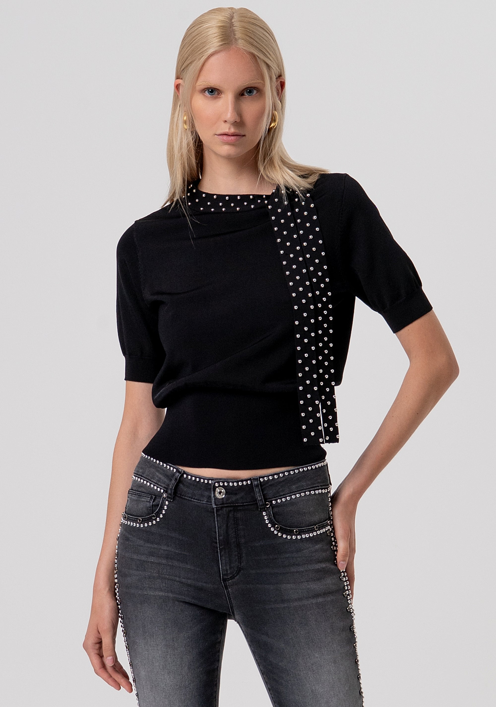 Knitwear regular fit with short sleeves Fracomina FR26ST7033K42101-053-1