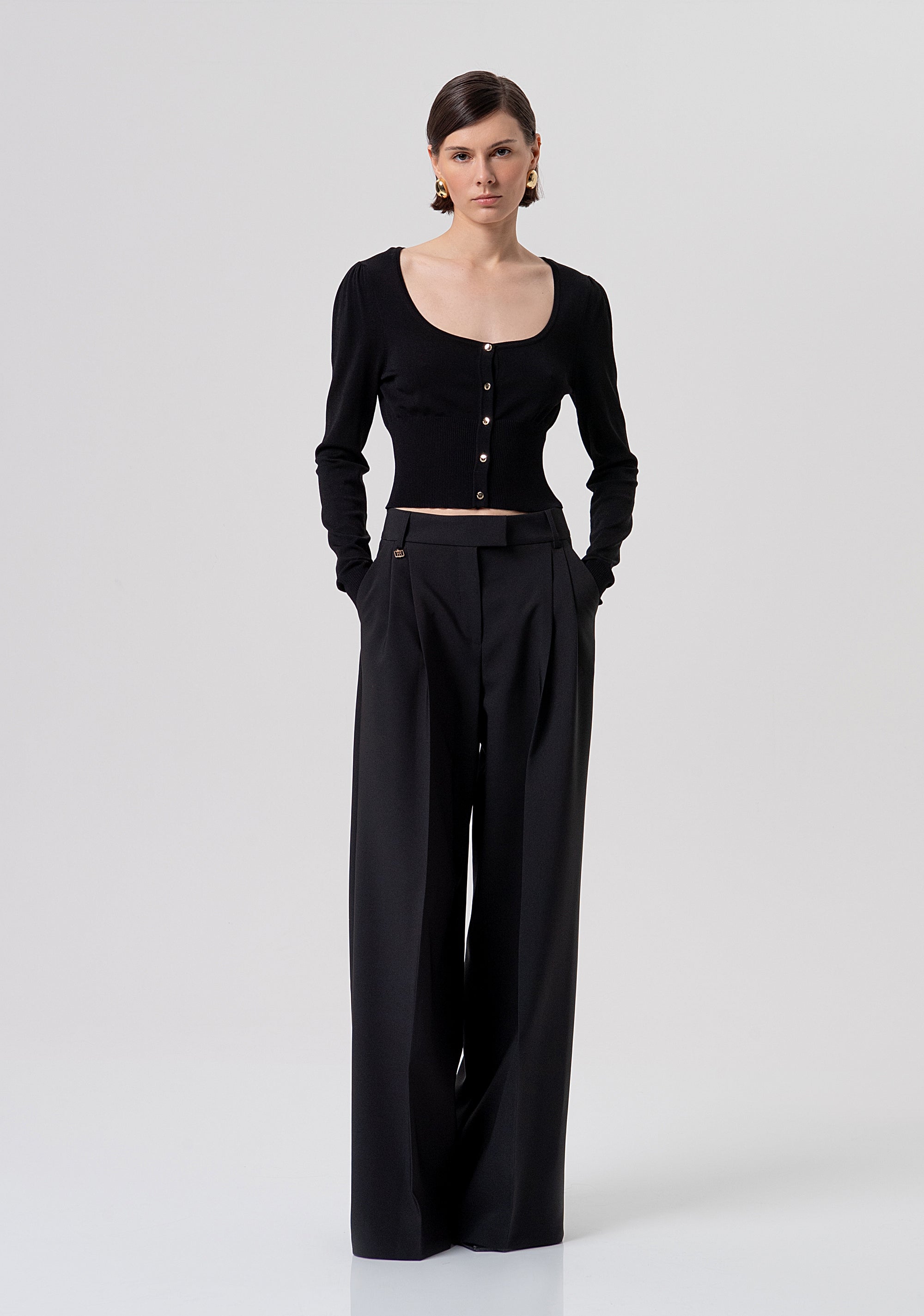 Cardigan cropped slim fit Fracomina FR26ST8001K52401-053-4