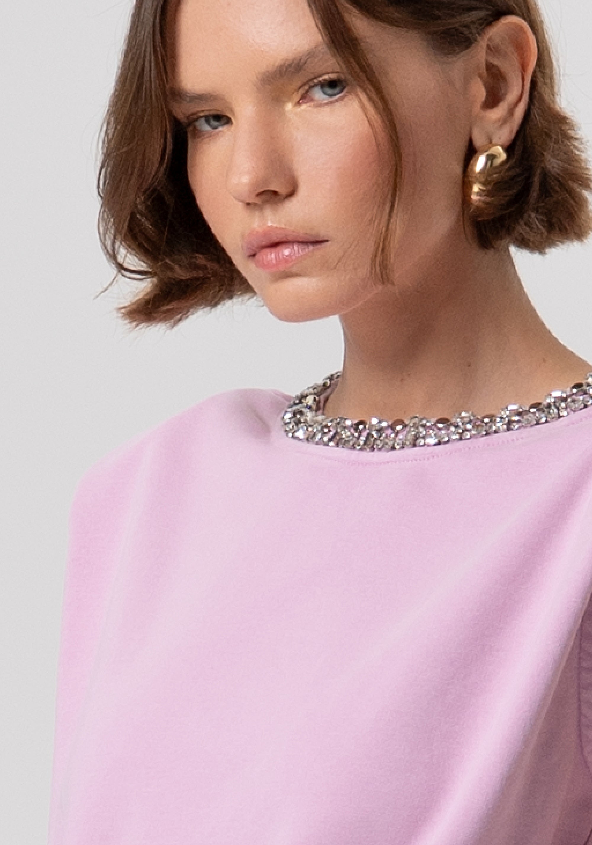 Sleeveless sweater with shiny stones Fracomina FR26ST9006F40901-M34-2