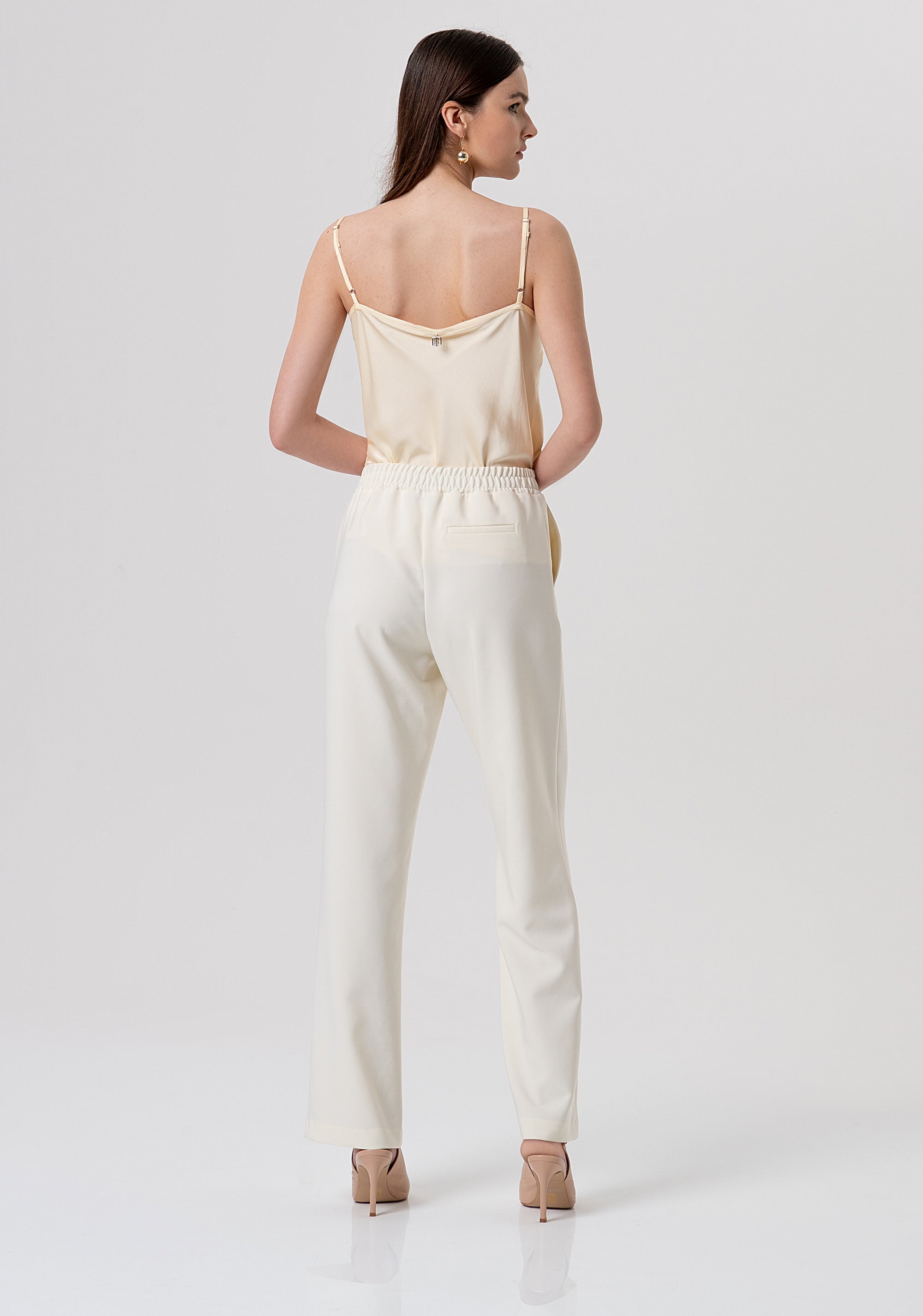 Pant regular fit with coulisse at the waist Fracomina FR26SV2001W42901-B59-3