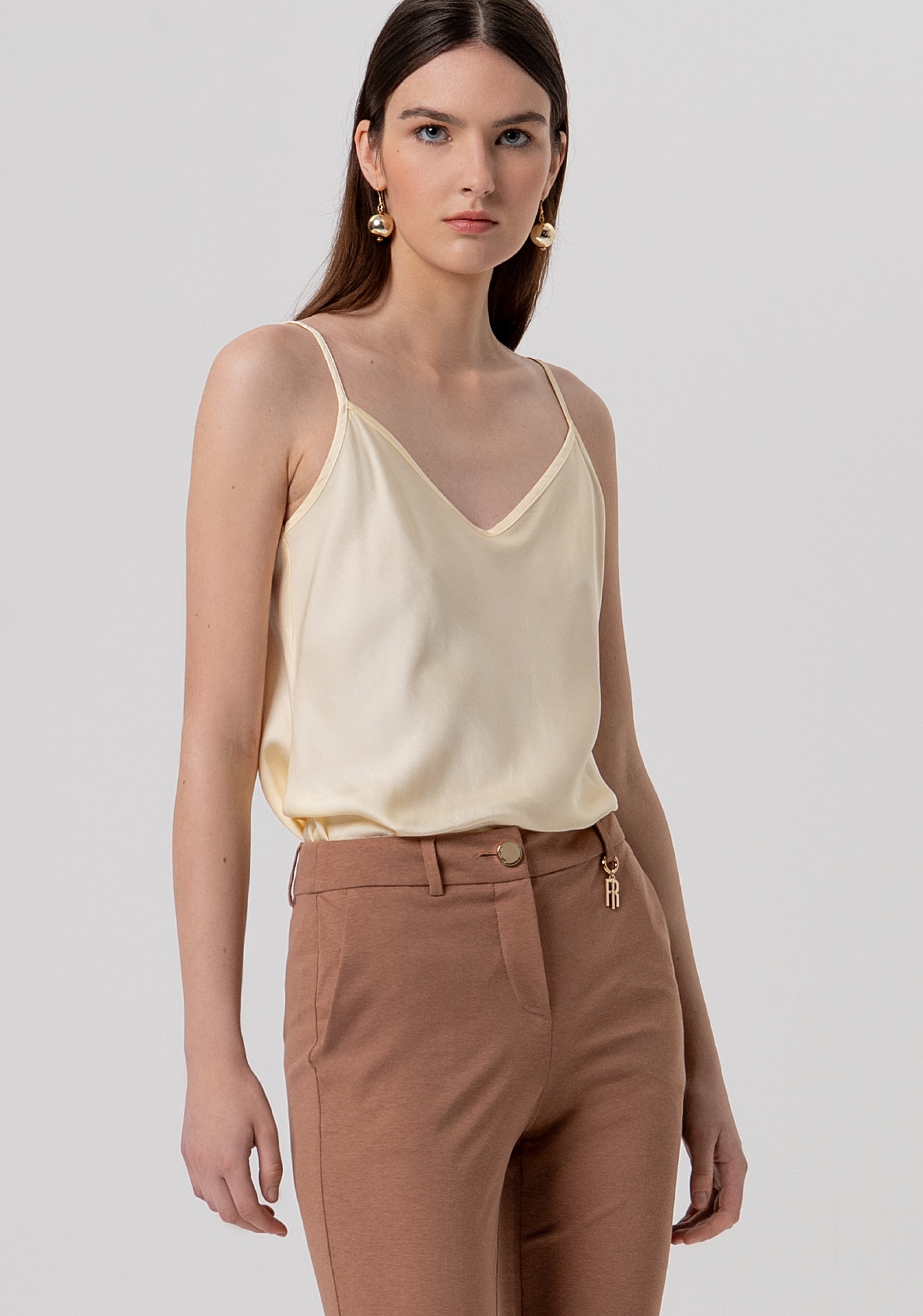 Chino pant regular fit made in Milano stitch Fracomina FR26SV4003W51501-M07-2