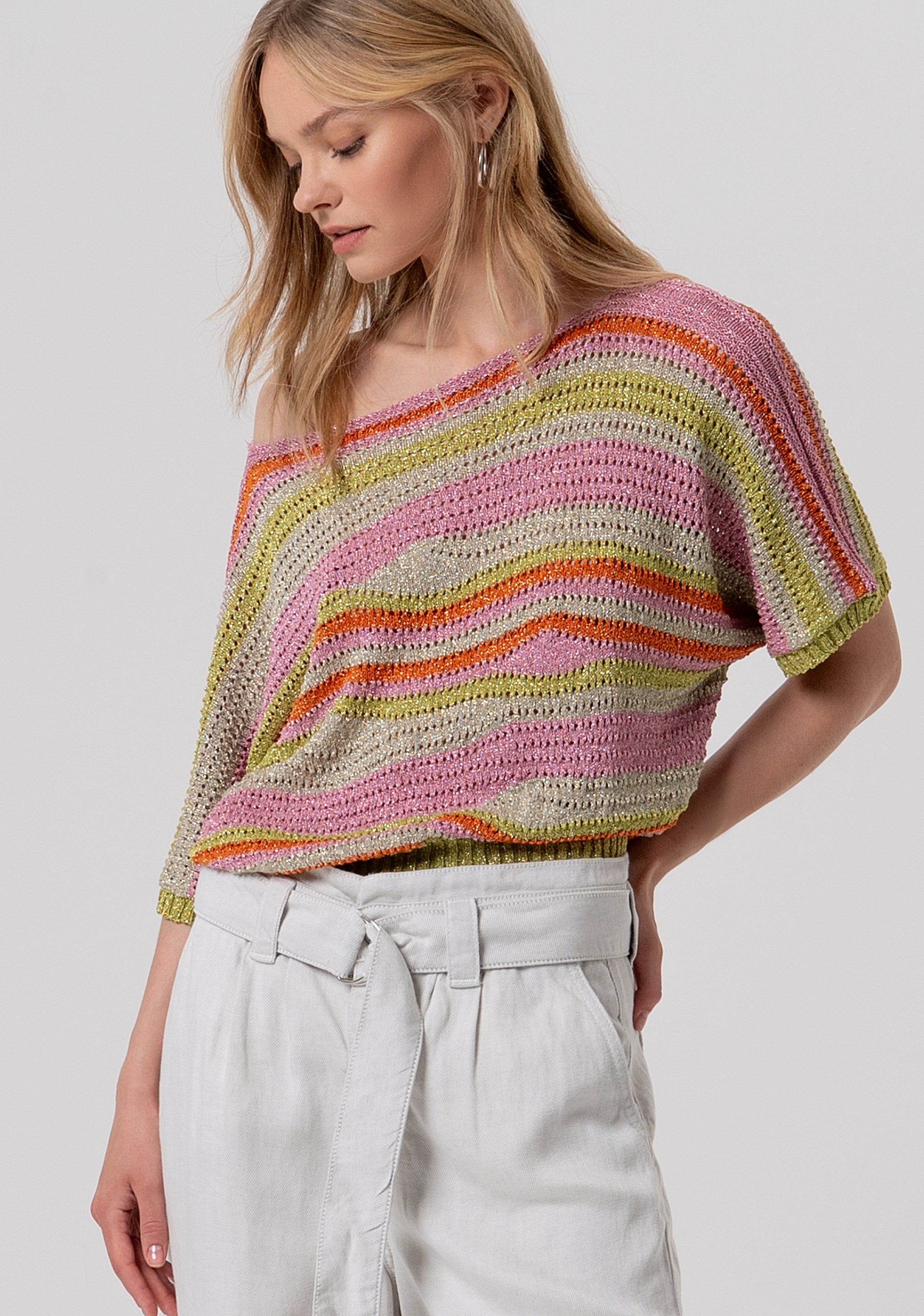 Bermuda flare made in lyocell and linen Fracomina FR26SV6021W82601-737-2